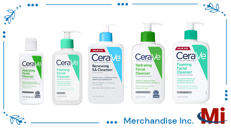 Wholesale CeraVe Hydrating and Foaming face cleansers for pharmacies and beauty stores