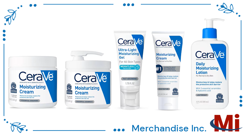 Bulk CeraVe Moisturizing Cream and Daily Moisturizing Lotion for wholesale retail buyers