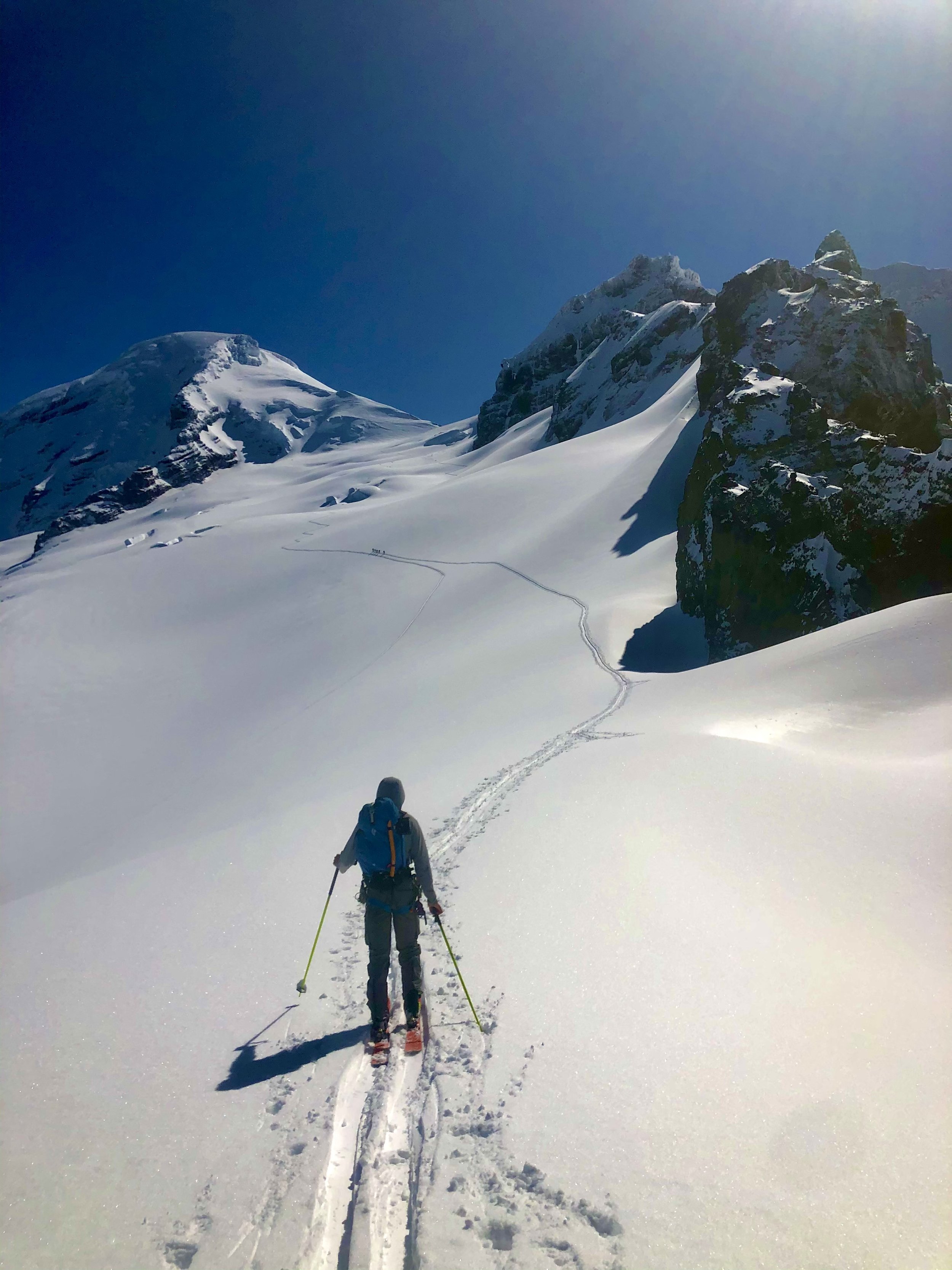Skiing Mt. Baker Coleman Glacier, Photo by Ian Nicholson Washington Alpine Guides