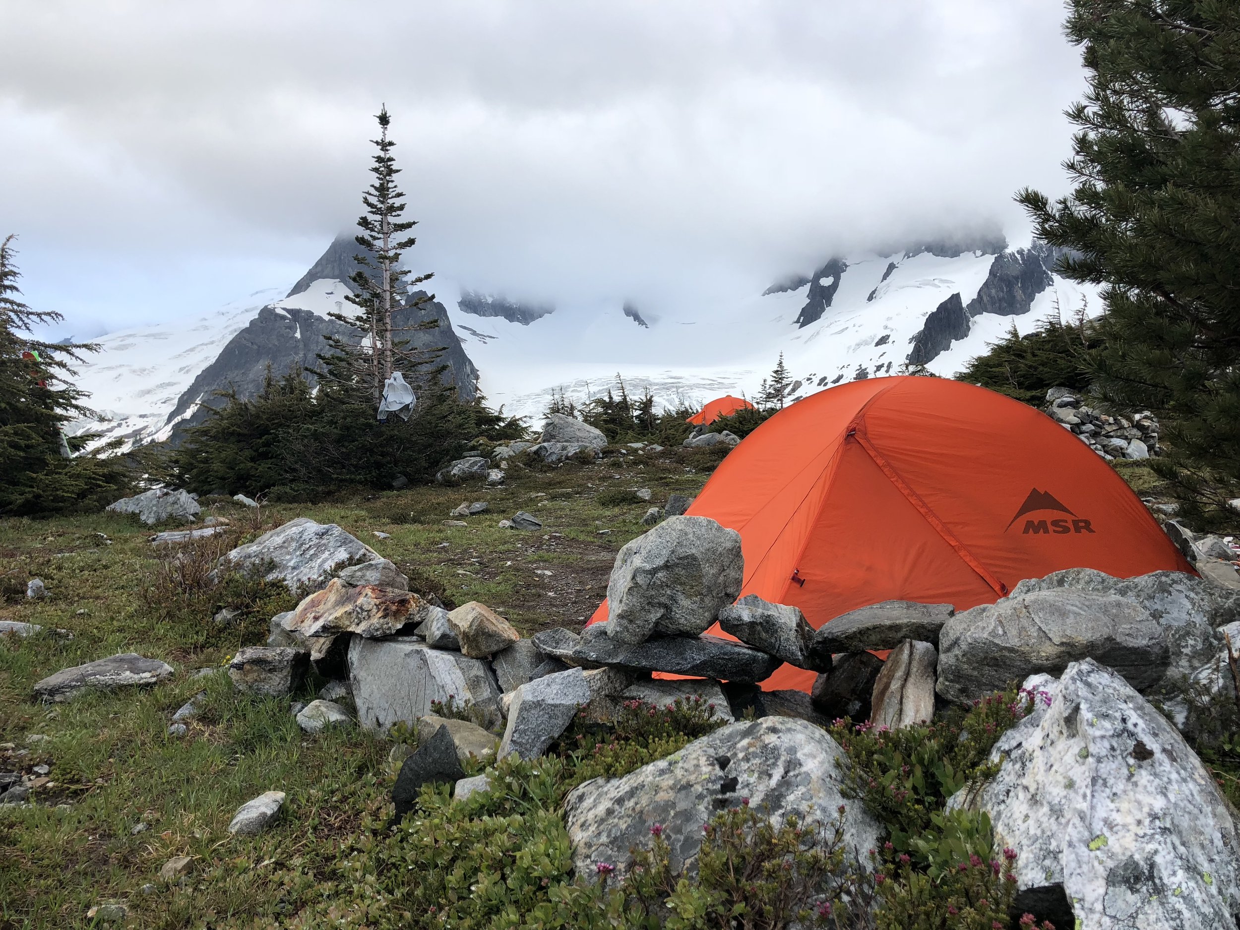 Camp at White Rocks Lakes while skiing the Ptarmigan Traverse..
