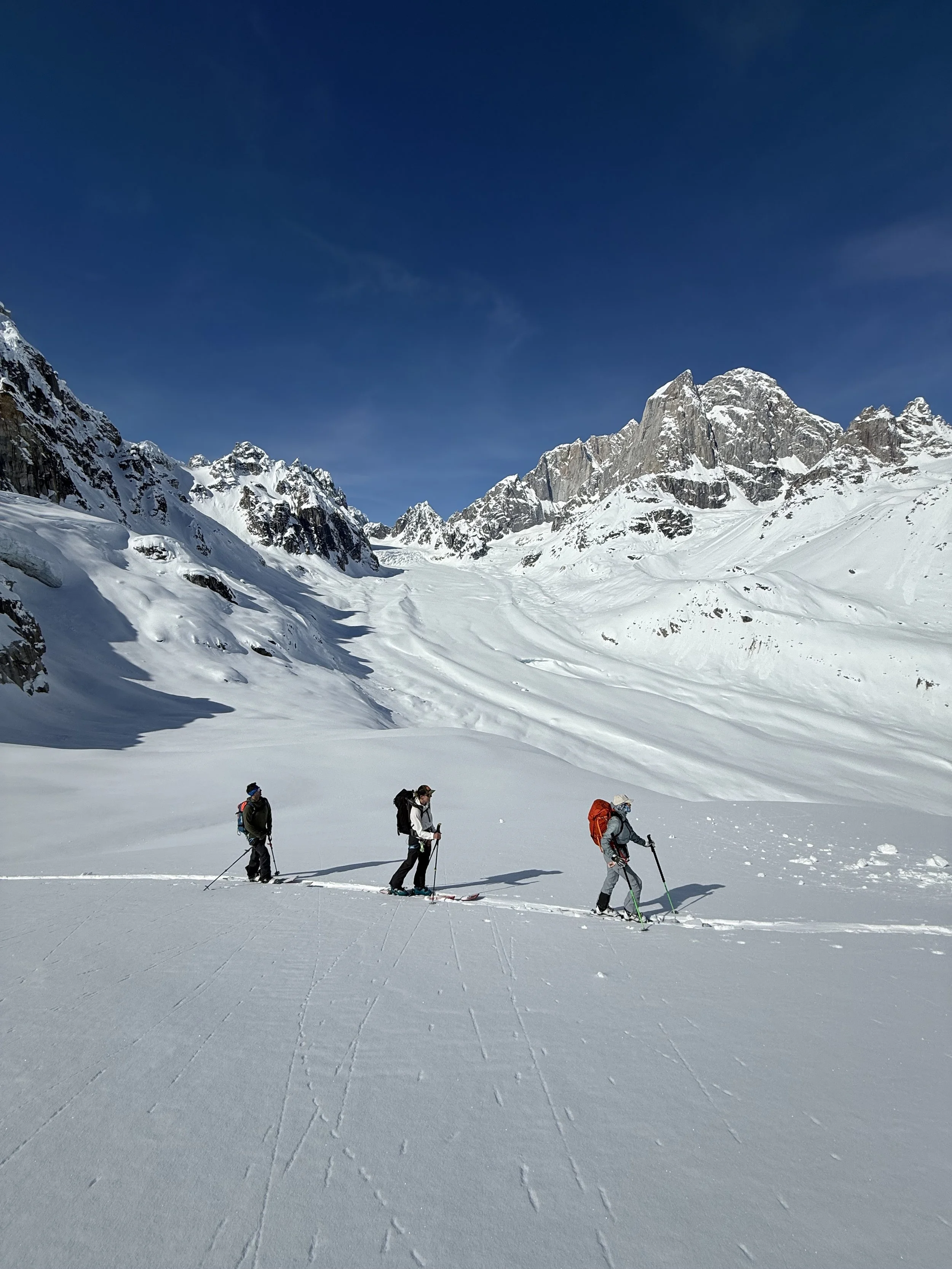 Skiing Touring above the Coffee Glacier in the Alaska Range, Photo by Ian Nicholson