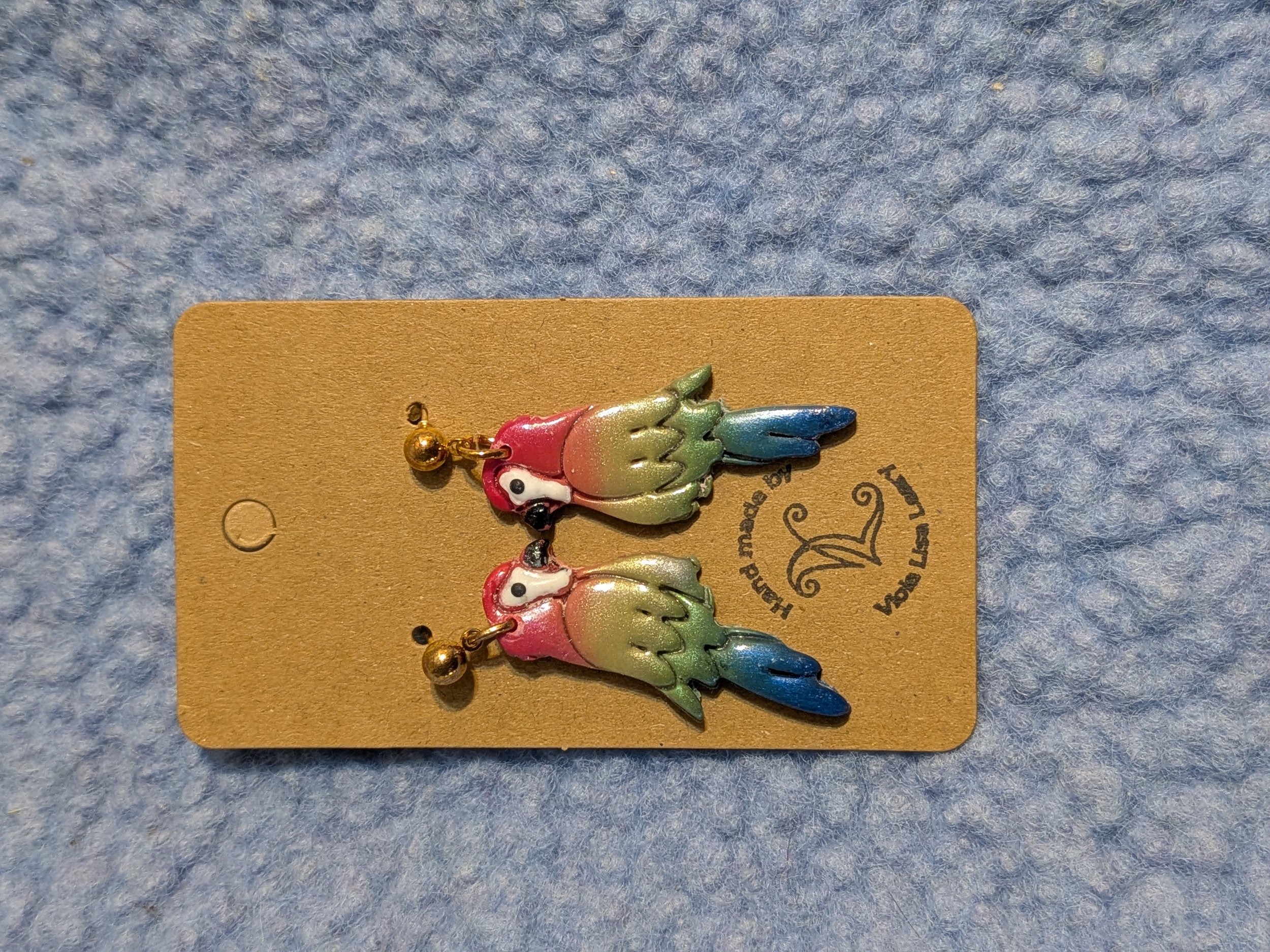 Rainbow Macaw Earrings