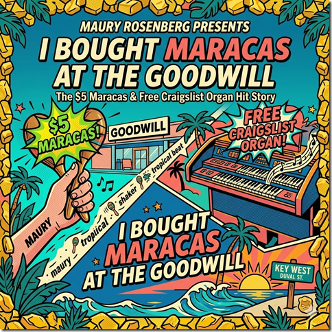 Pre-Save: "I Bought Maracas At The Goodwill: The $5 Maracas &amp; Free Craigslist Organ Hit Story"