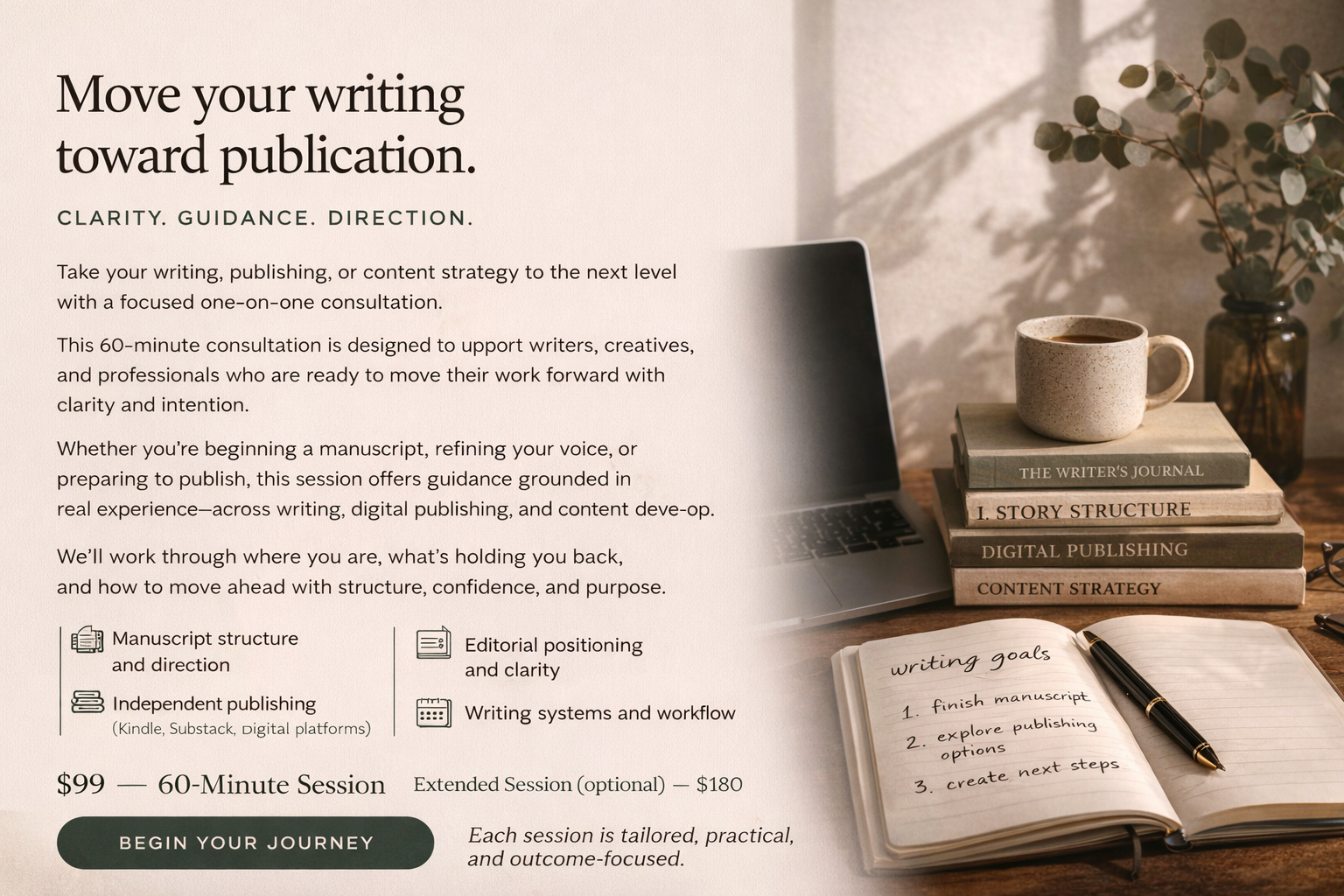 Publishing & Writing Consultation - 60 Mins