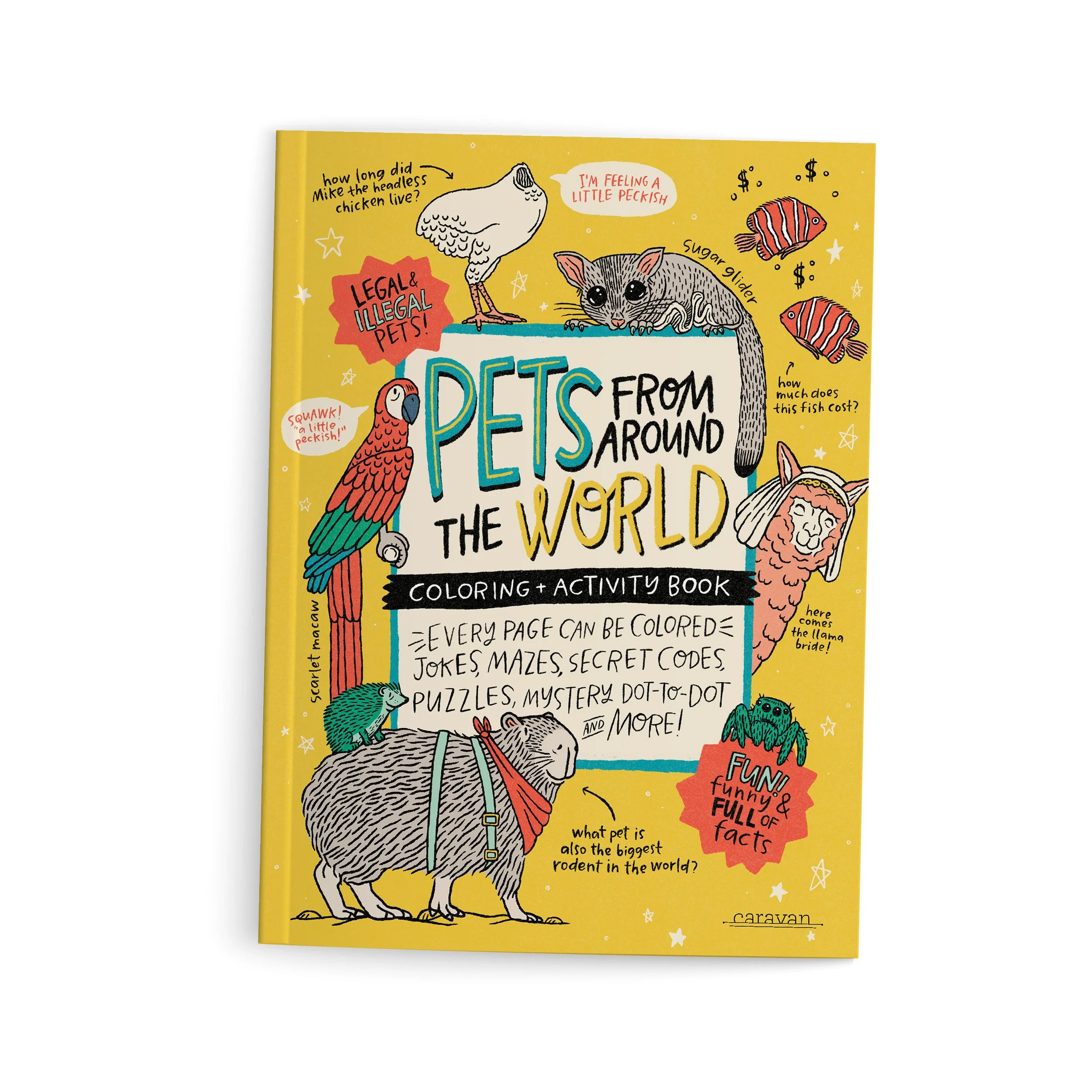 Pets from around the World Coloring + Activity Book