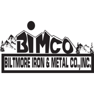Logo of BIMCO Biltmore Iron & Metal Co., Inc. with mountain illustrations and a circular symbol.