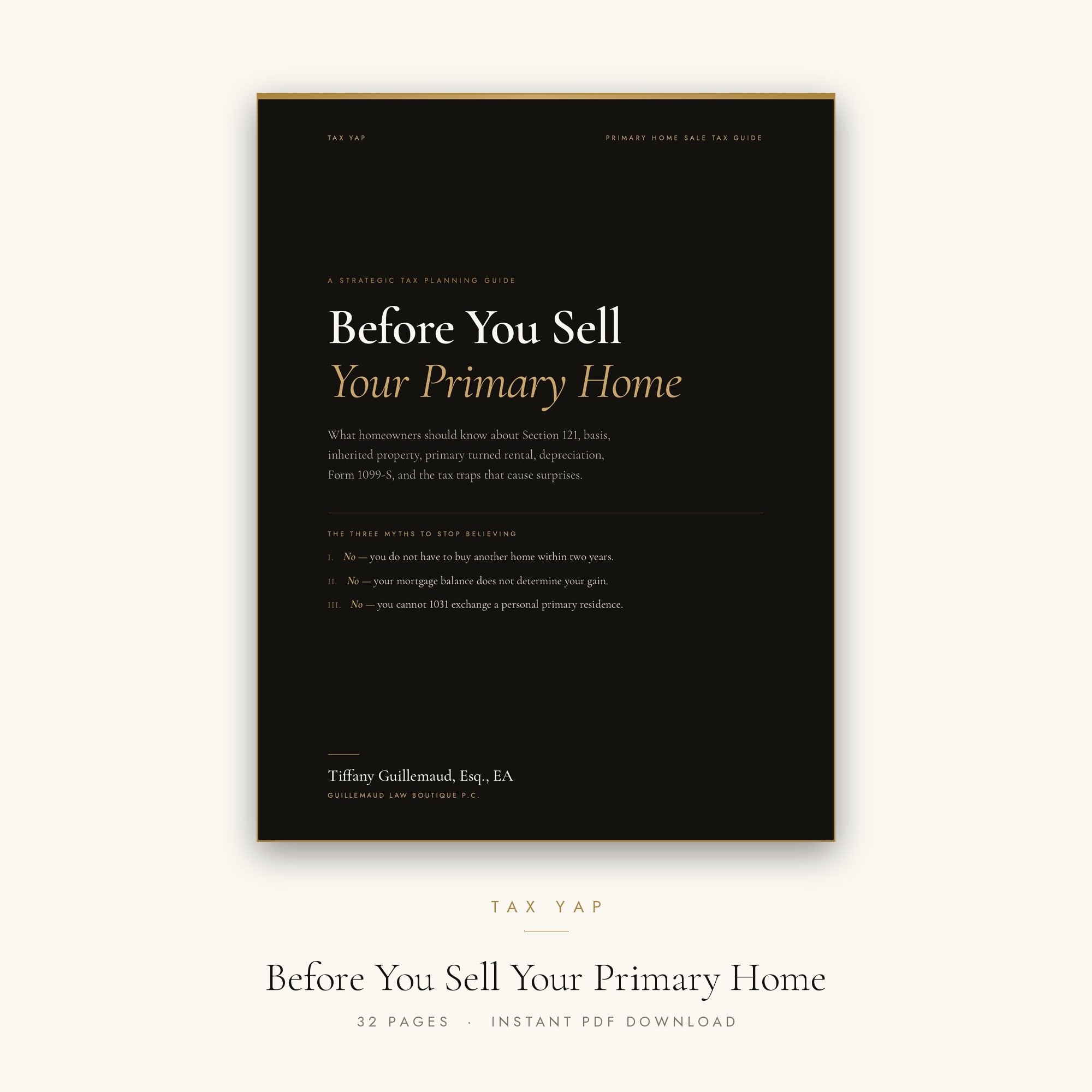 Before You Sell Your Primary Home: Home Sale Tax Guide