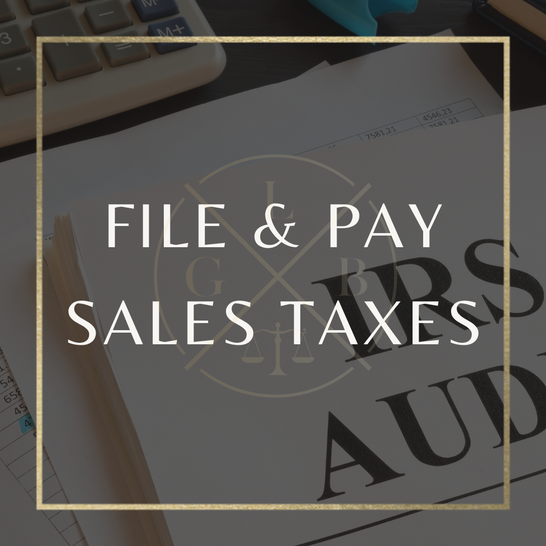 Click here to file and/or pay your sales taxes