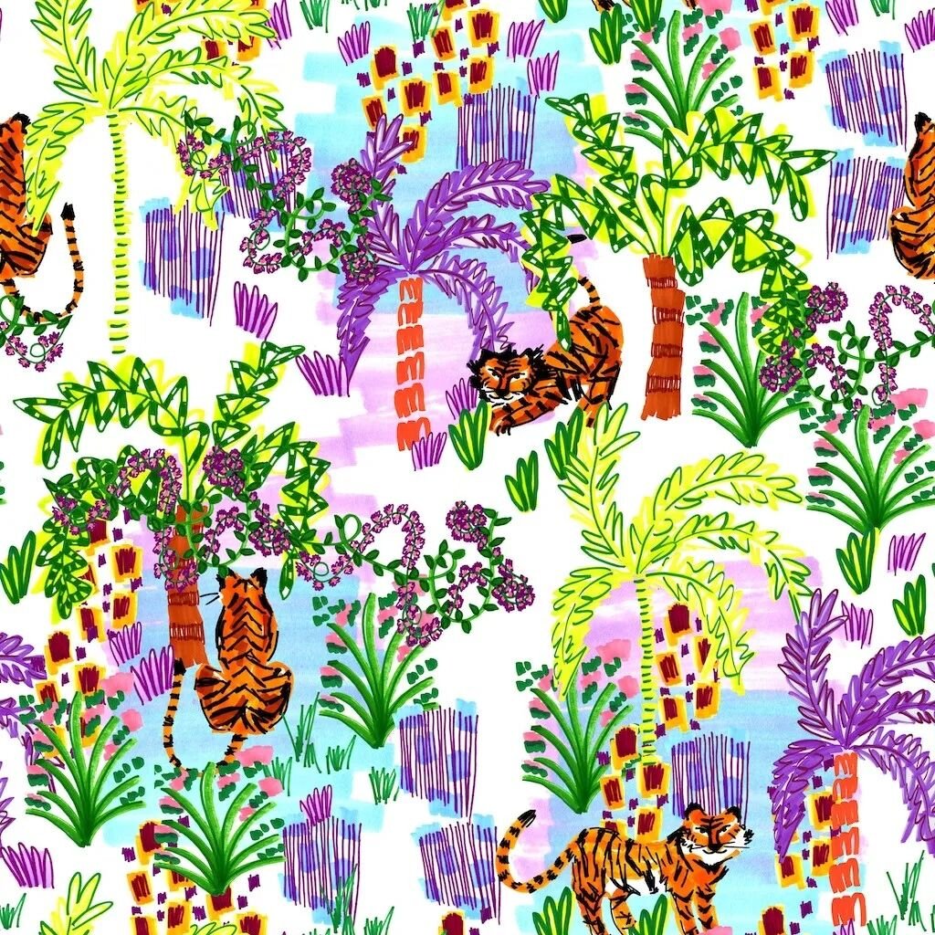 This is how the tiger got its stripes... well new face and better scale. 
#surfacepatterndesigner 
#textiledesign