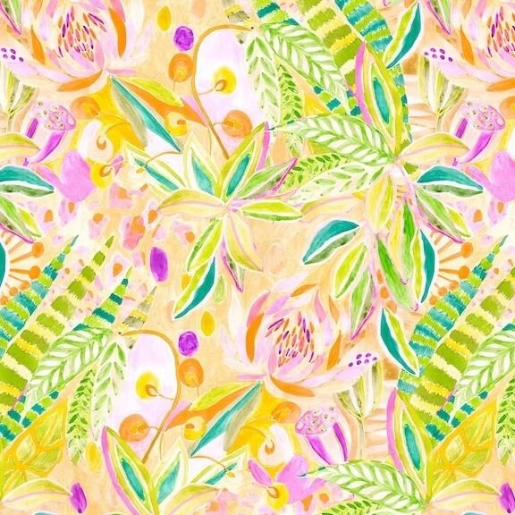 In the pastel jungle, the mighty pastel jungle...
#surtex2023 #surfacepattern #textiledesign