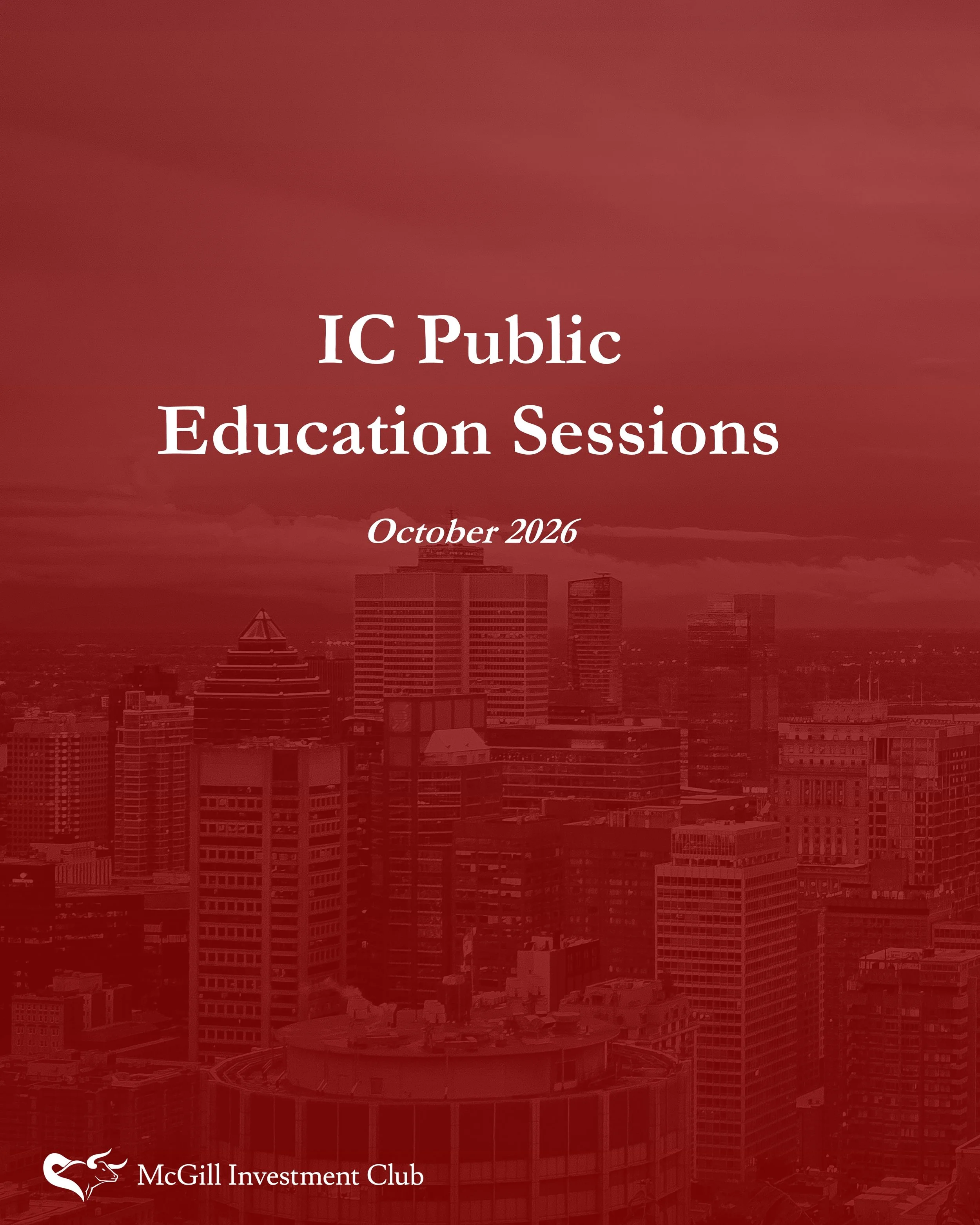 The MIC is excited to continue our weekly Education Sessions this October, open to all MIC members.

This month, we&rsquo;ll continue our stock pitching curriculum with a session on Business Analysis on Tuesday, October 6, followed by a session on Th