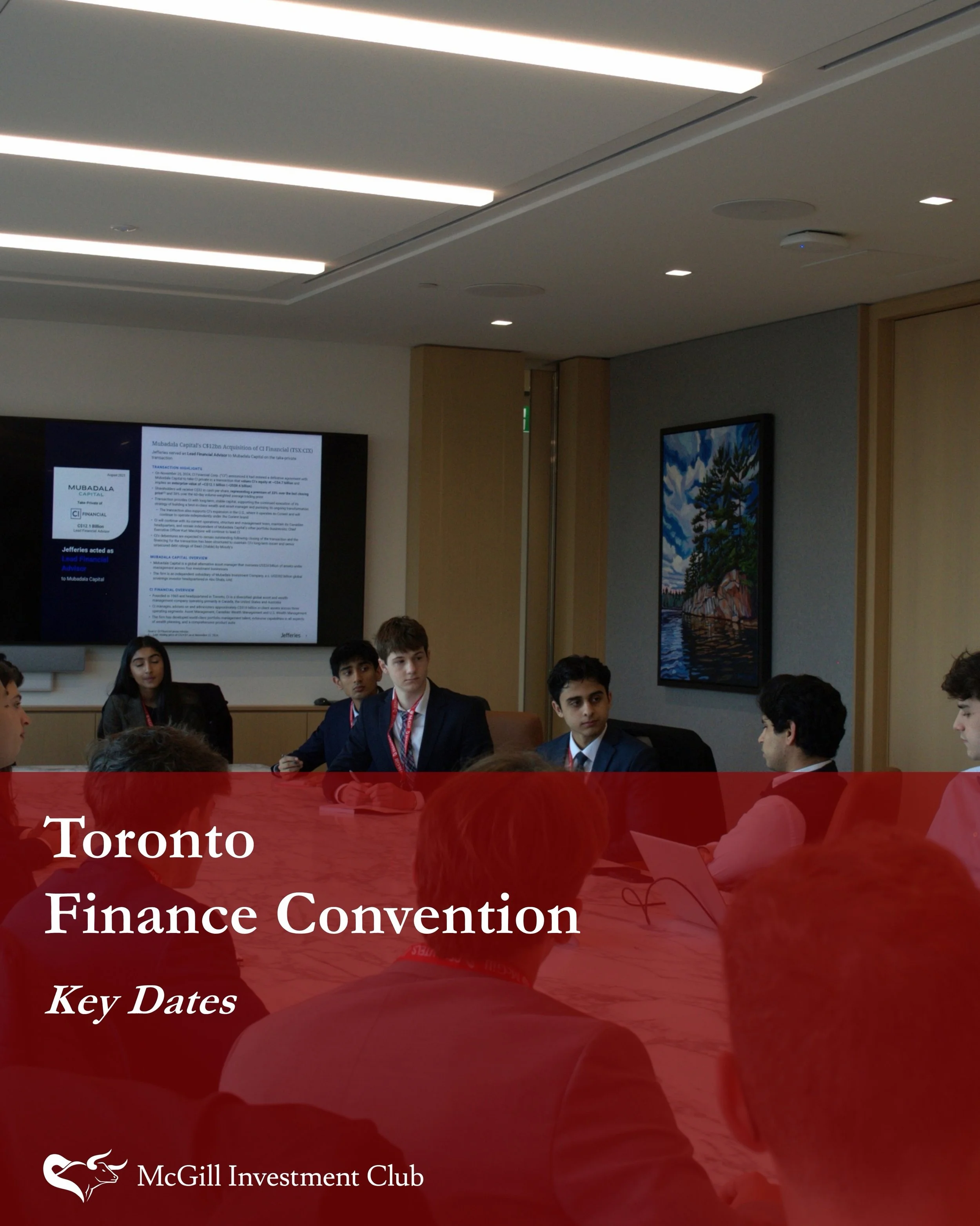The McGill Investment Club is excited to host its New York Finance Convention (&ldquo;NYFC&rdquo;) this October, bringing 20 McGill students to New York City for four days of exposure to Wall Street.

From October 19th&ndash;22nd, delegates will visi