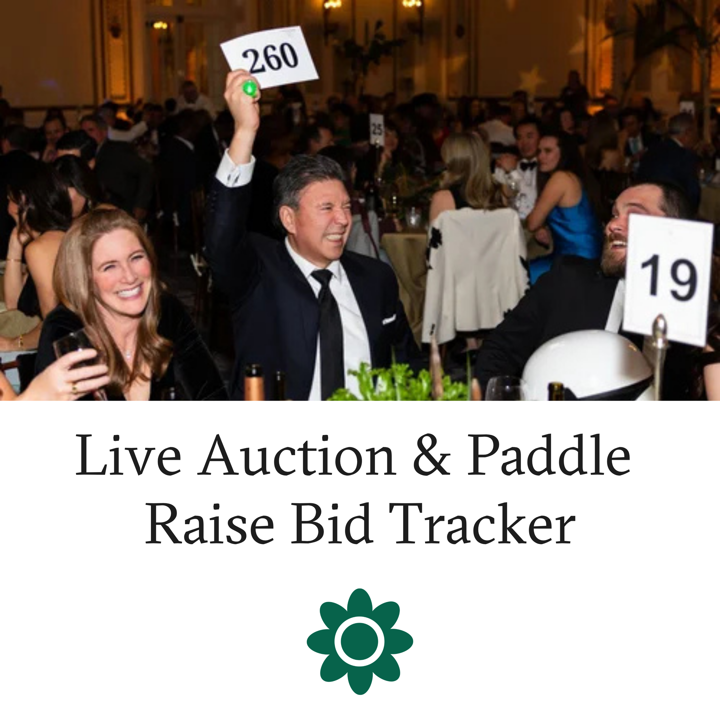 Live Auction & Paddle Raise Bid Tracker