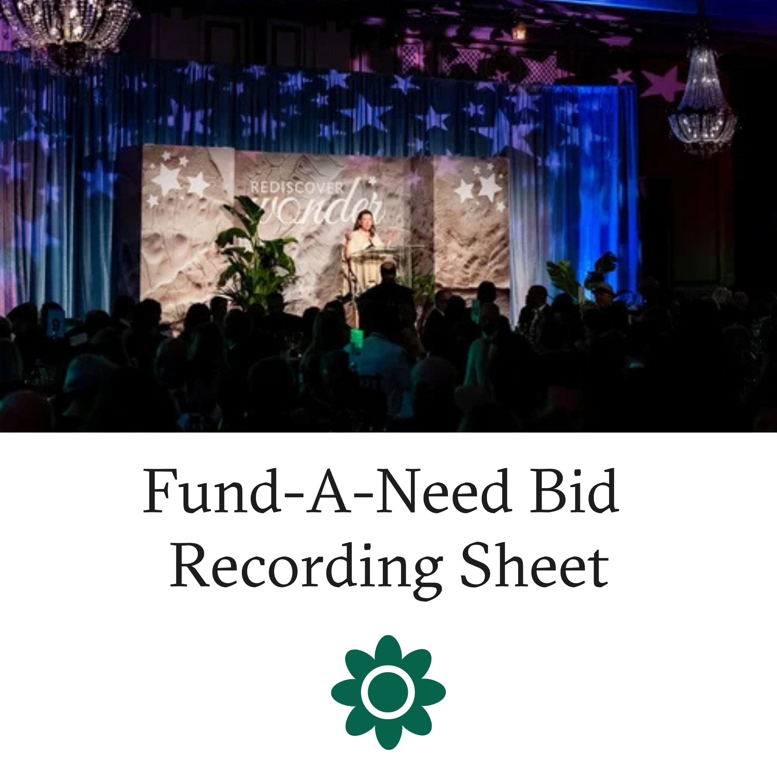 Fund-A-Need Bid Recording Sheet