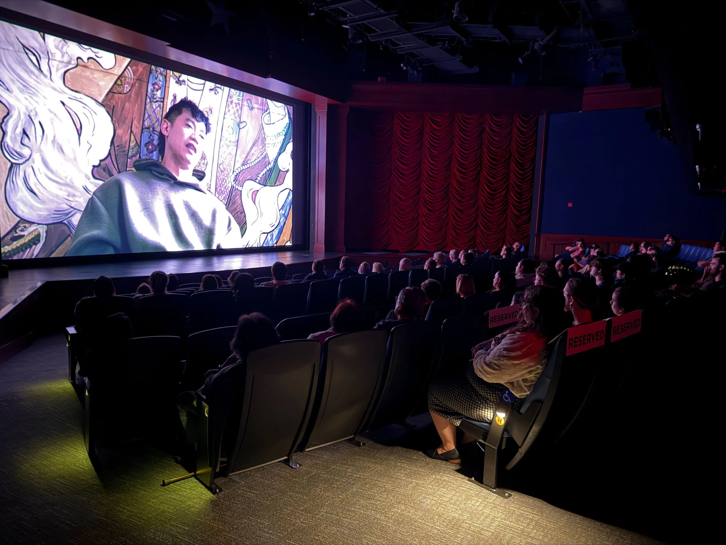 The seated showing of TO BE SEEN at the Texas Spirit Theater/Bob Bullock museum