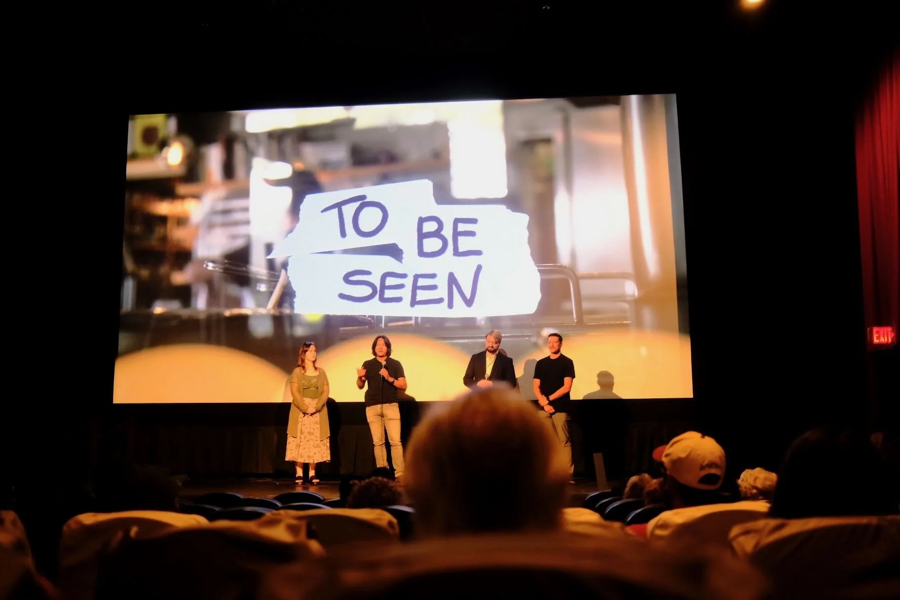 Producers and crew on stage at AFS Cinema - world premiere 
