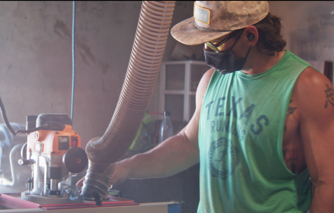 Wood shop being worked on