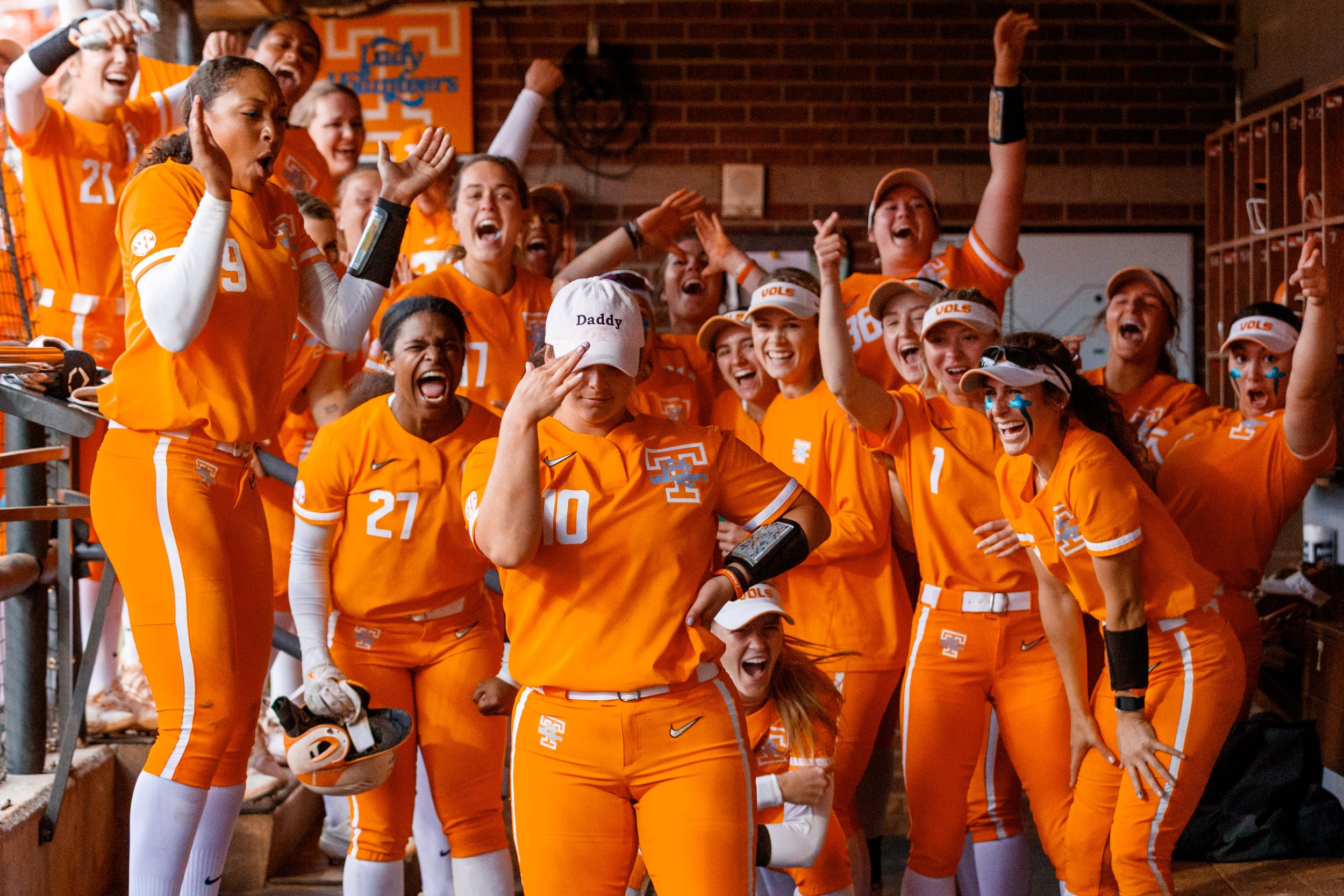 KNOXVILLE, TN - April 17, 2022 - The Tennessee Lady Volunteers after the game between the Texas A&M Aggies and the Tennessee Lady Volunteers at Sherri Parker Lee Stadium in Knoxville, TN. Photo By Ian Cox/Tennessee Athletics