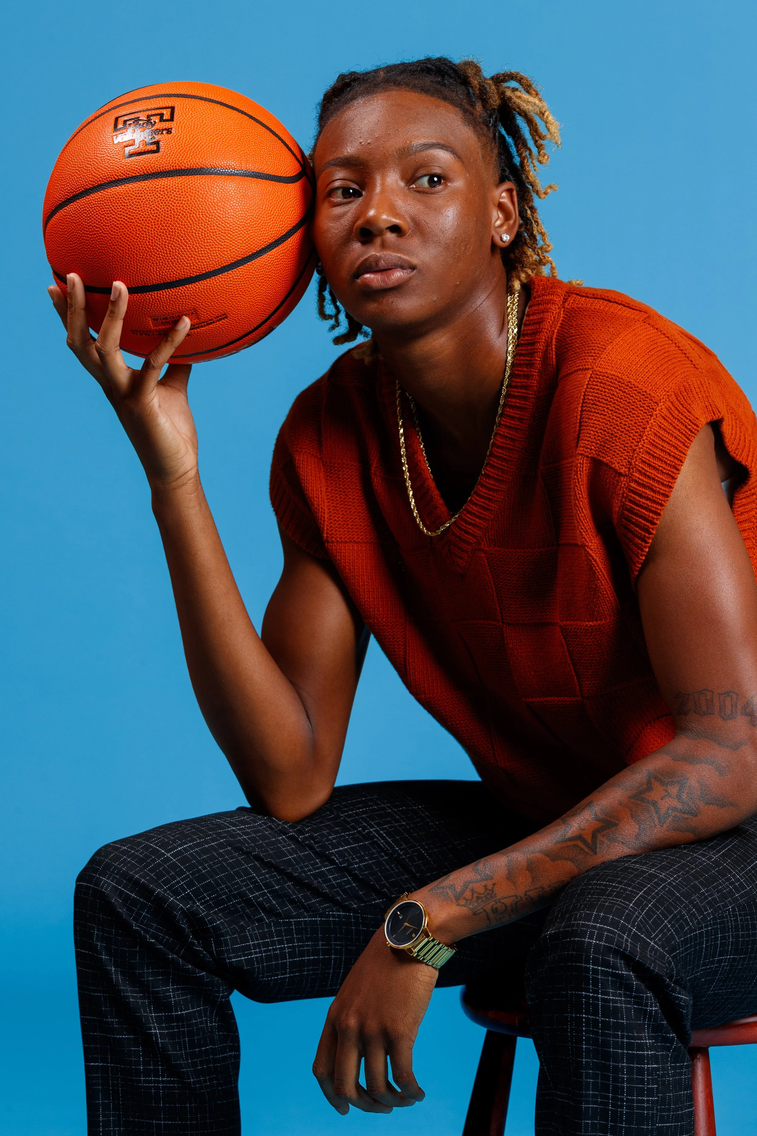 KNOXVILLE, TN - September 18, 2023 - Guard Talaysia Cooper #55 of the Tennessee Lady Volunteers portrait taken during 2023 women’s basketball photo day in Knoxville, TN. Photo By Ian Cox/Tennessee Athletics