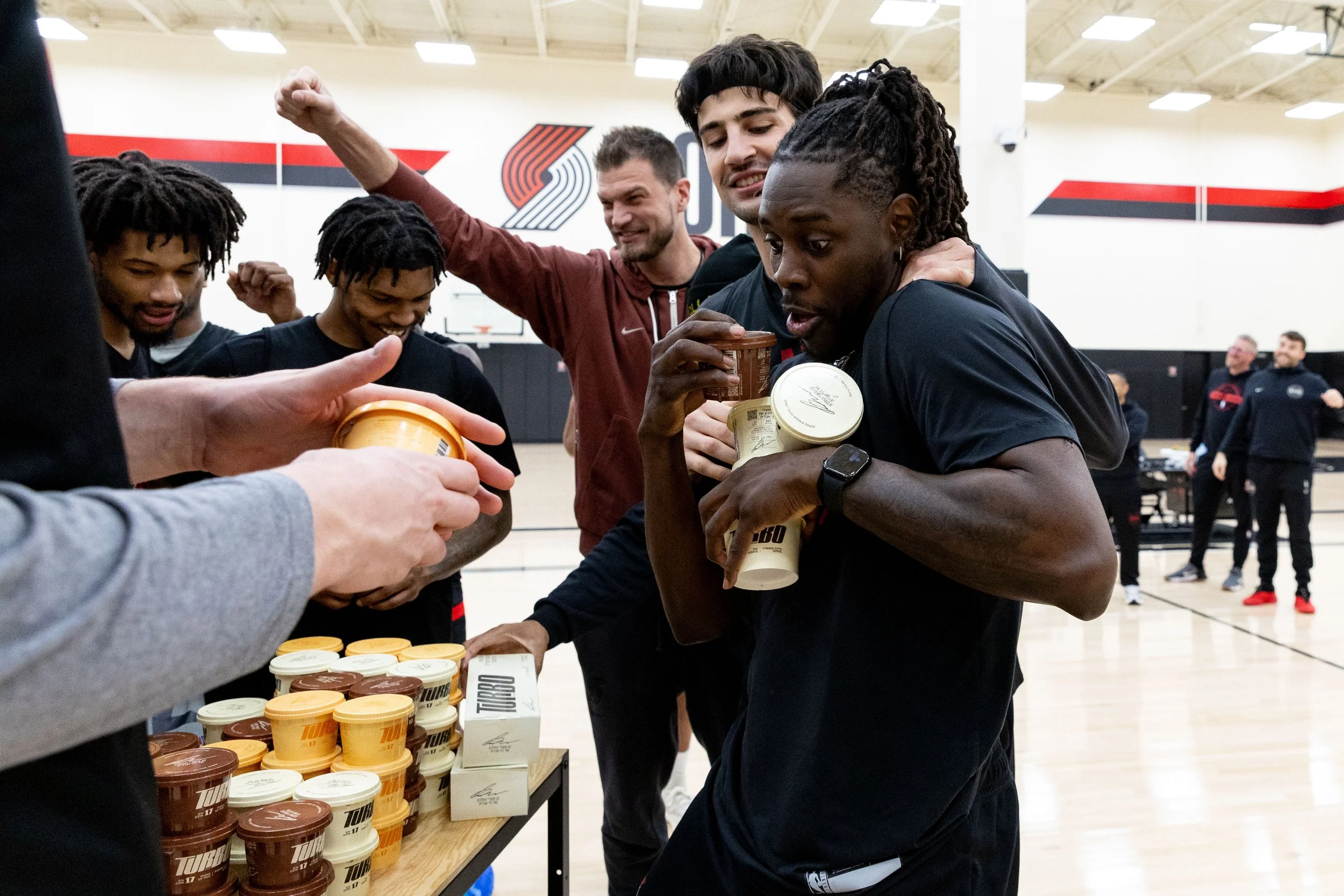 Jrue Holiday after practice on January 20, 2026. Ian Cox / Trail Blazers