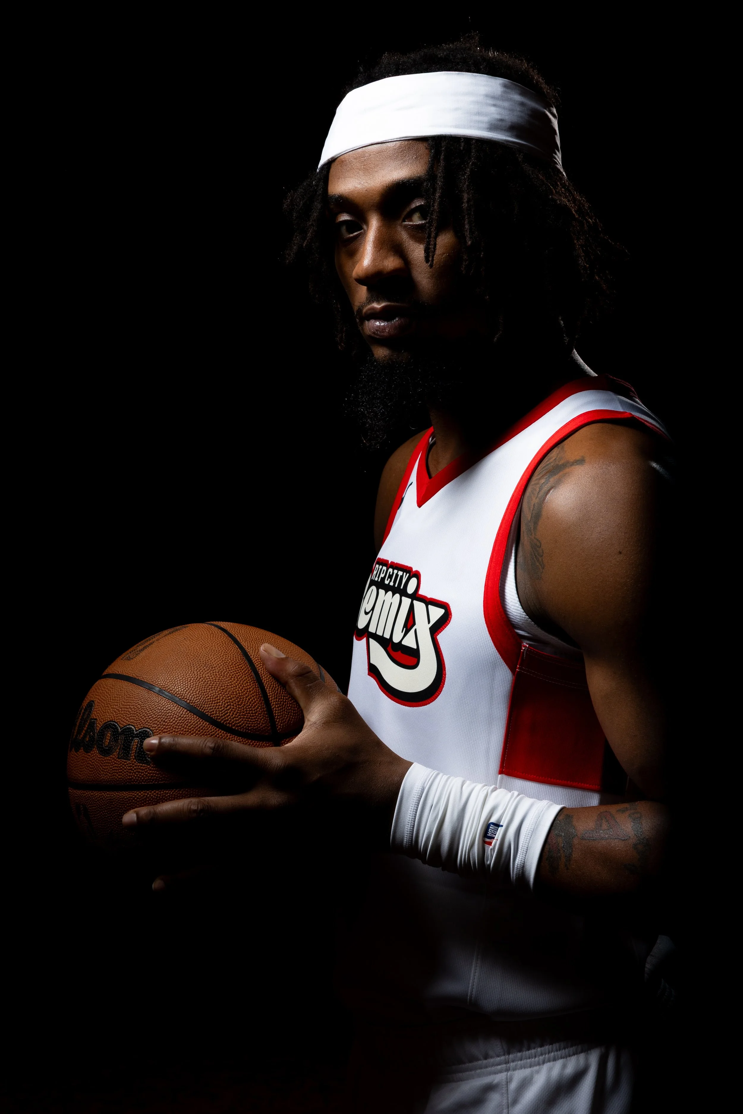 Portrait of Ashton Hagans of the Rip City Remix on November 4, 2025. Ian Cox / Trail Blazers