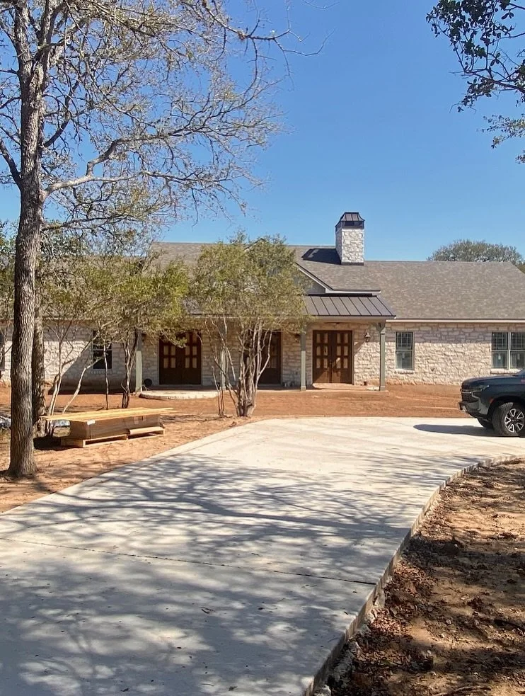 A little photo dump from client updates &amp; their new build in Austin, TX. This home was designed with the intention of capturing historical charm&mdash;from arched entryways and marble floor banners to traditional bones and playful wallpaper for a