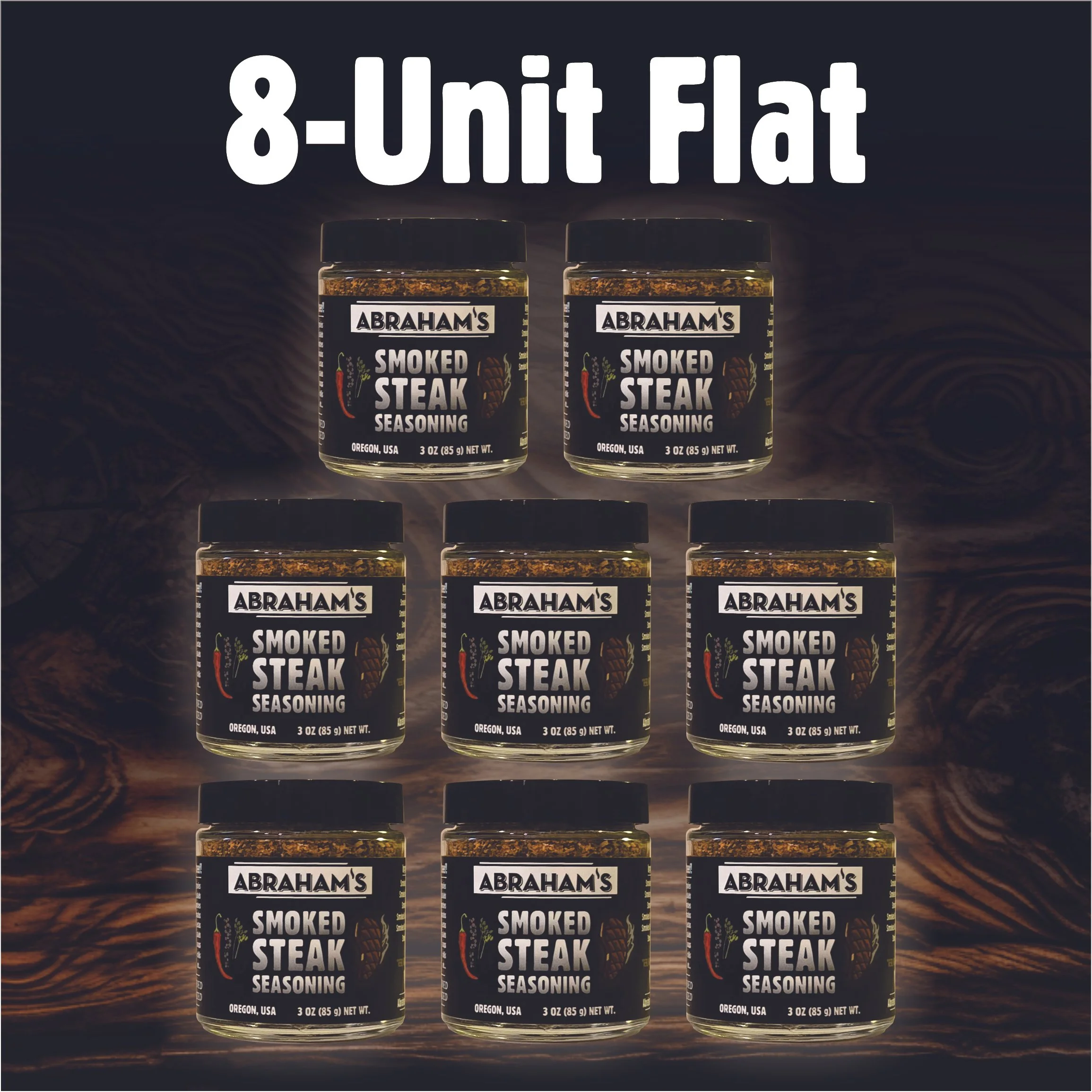 8-Unit Flat Abraham's Smoked Steak Seasoning.jpg