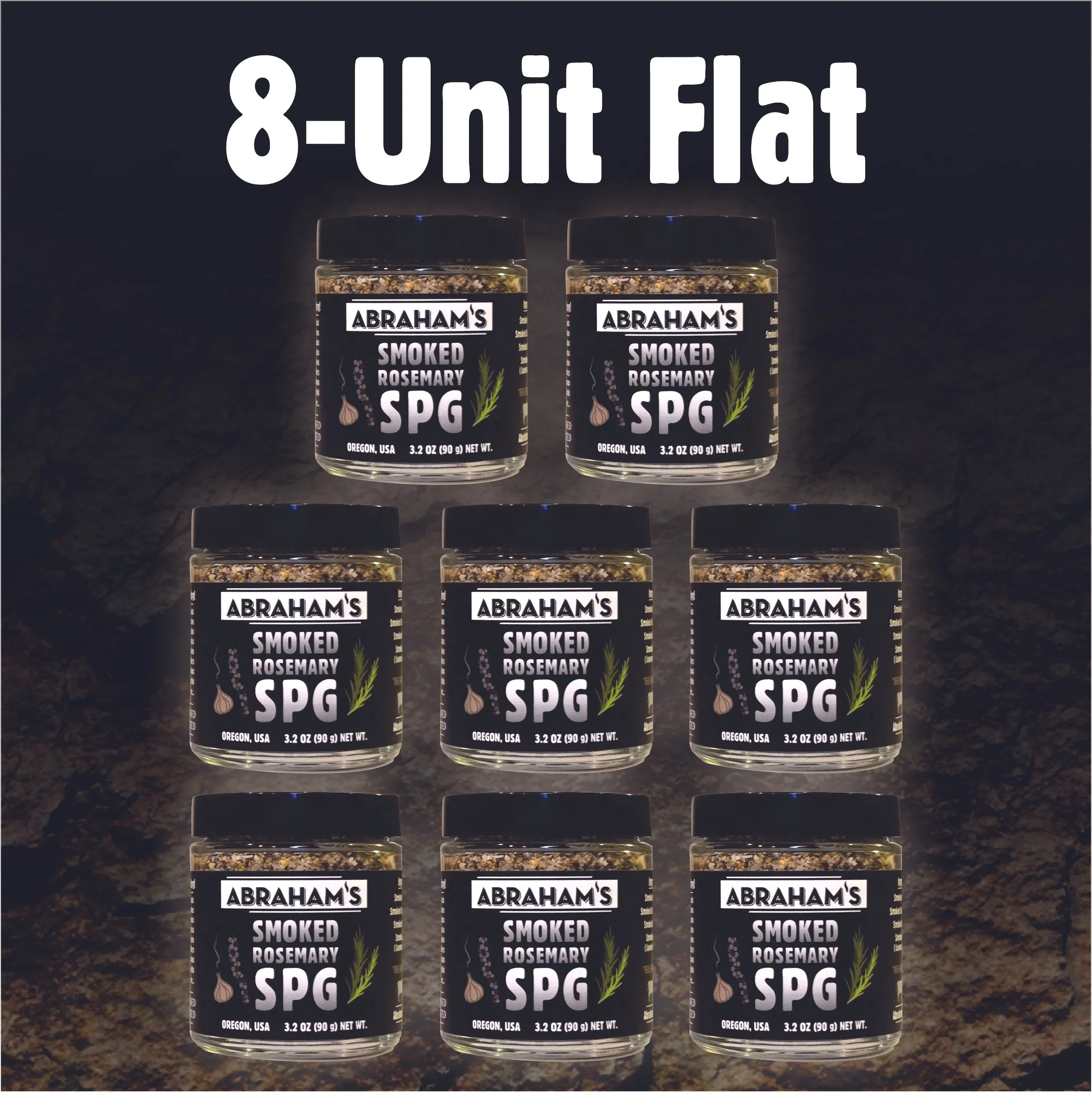 8-Unit of Abraham's Smoked Rosemary SPG Salt, Pepper, Garlic