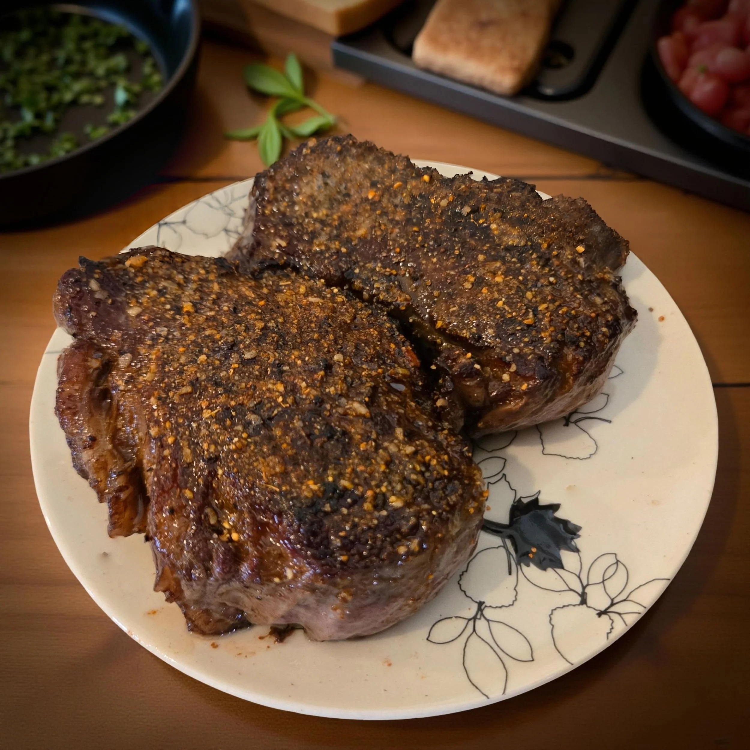 Abraham's Smoked Steak Seasoning on a Steak (Copy) (Copy)