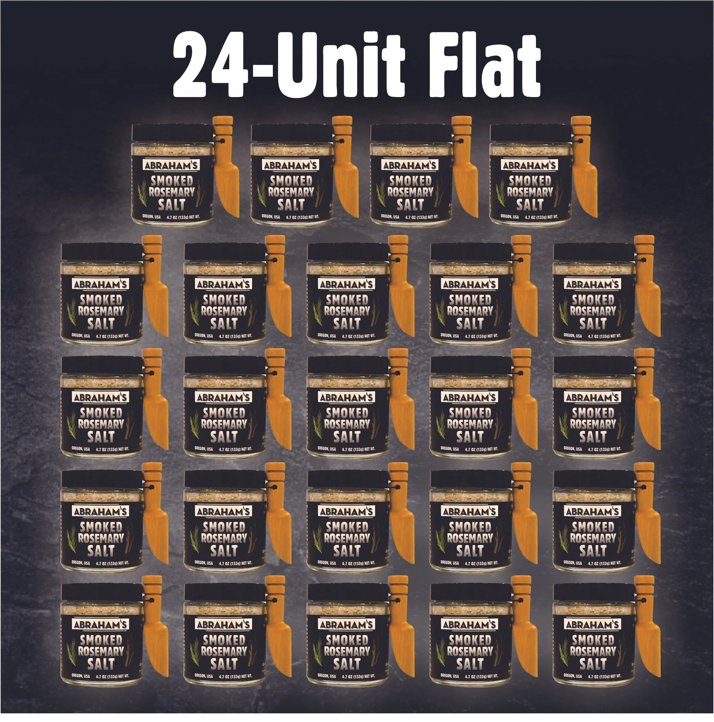 24-Unit Flat Abraham's Smoked Rosemary Salt