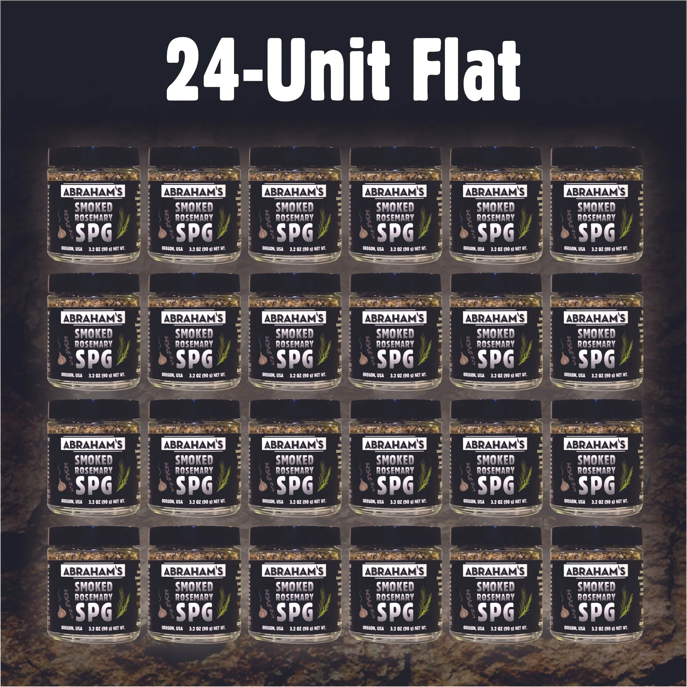 24-Unit of Abraham's Smoked Rosemary SPG Salt, Pepper, Garlic