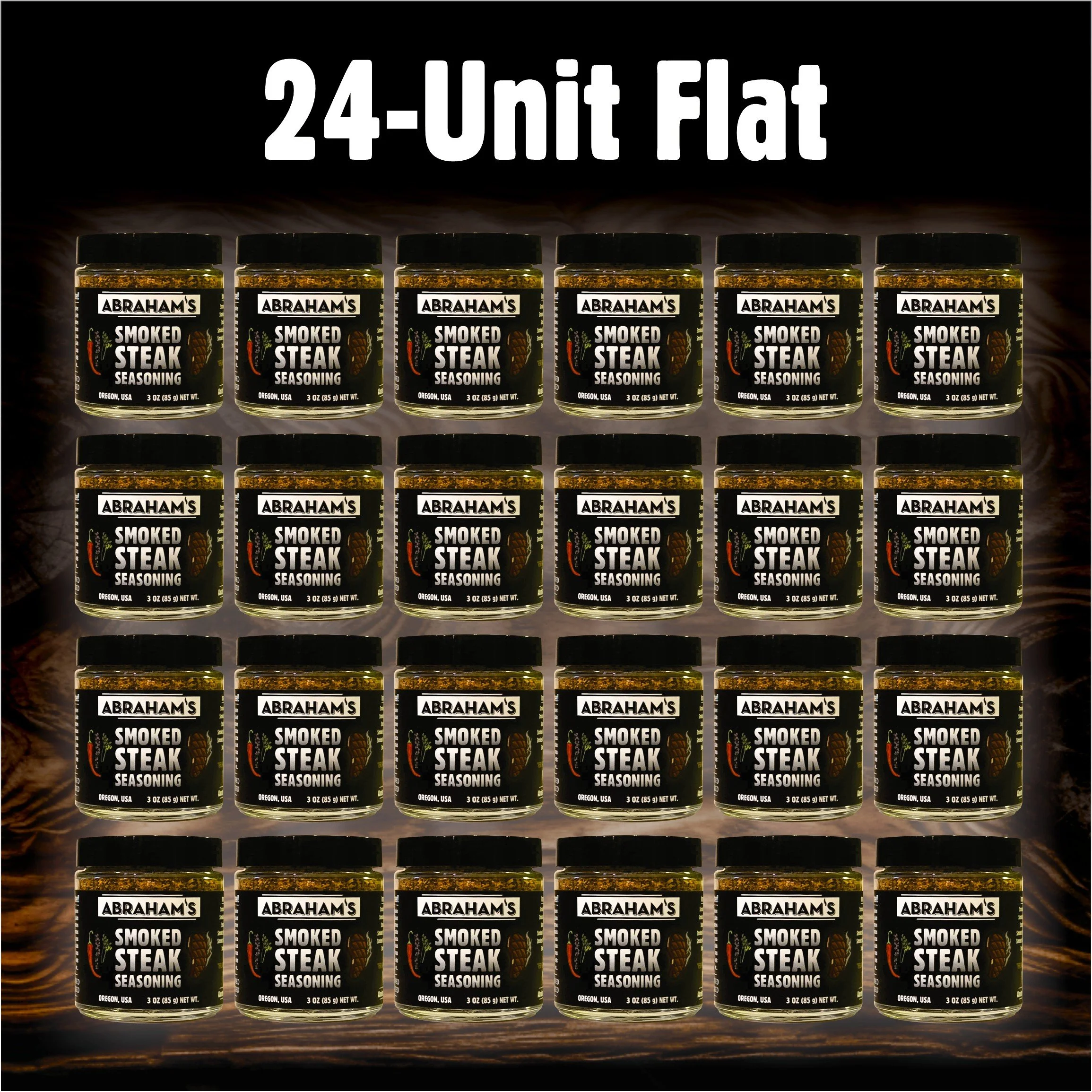 24-Unit Flat Abraham's Smoked Steak Seasoning