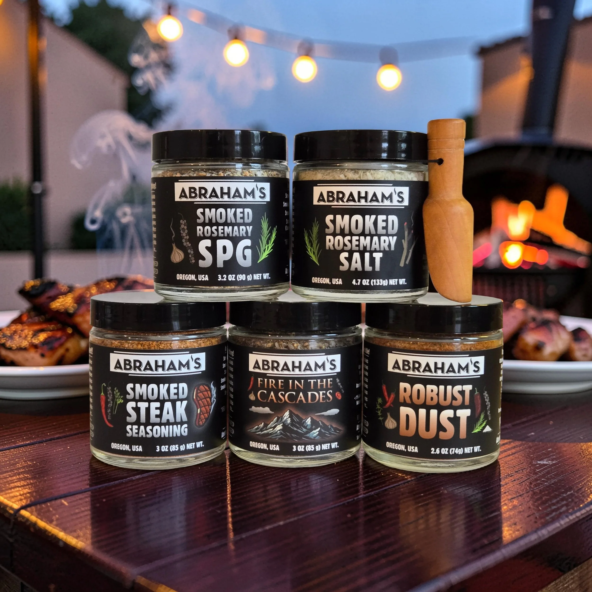 Discover bold, all-natural flavor at Abraham’s Smoked Spices Shop. From smoked salts to handcrafted spice blends, each product is made to elevate everyday cooking and grilling. Small-batch, gourmet, and full of real smoke and depth.