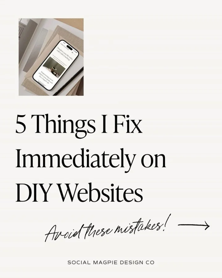 These 5 changes transform a website from &ldquo;DIY disaster&rdquo; to &ldquo;did she hire a designer?!&rdquo; 🎨

I&rsquo;ve done this over a 100 times, and these are ALWAYS the first things I fix:

1️⃣ Fonts: Too many = chaos. Stick to 2 (3 max!)
2
