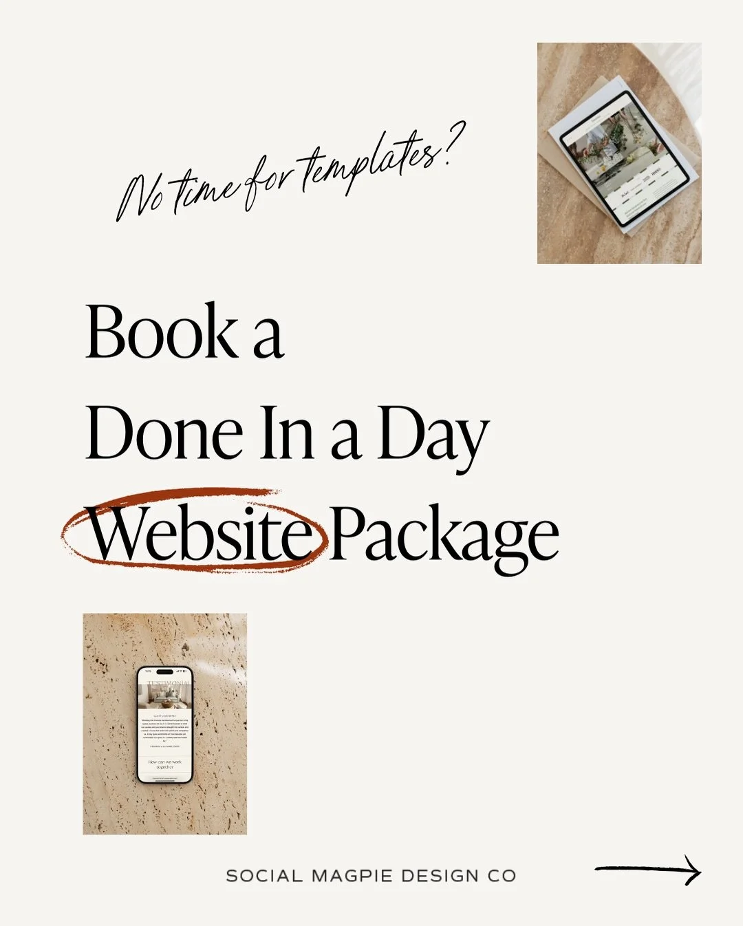 Your website. Professionally designed. Live in a day. Yes, really.

I know what you&rsquo;re thinking: &ldquo;There&rsquo;s no way a quality website can be built in one day.&rdquo;

But here&rsquo;s the thing - when you have a proven process, strateg