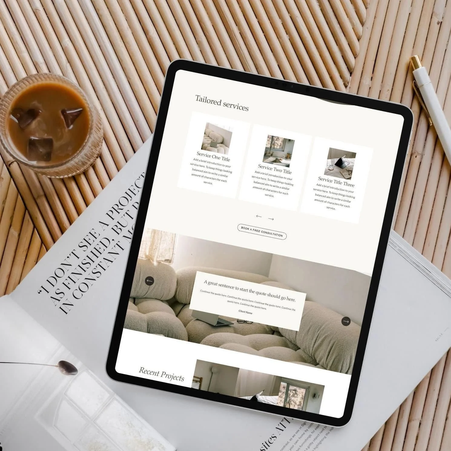 The Ottilie Squarespace Website Template
