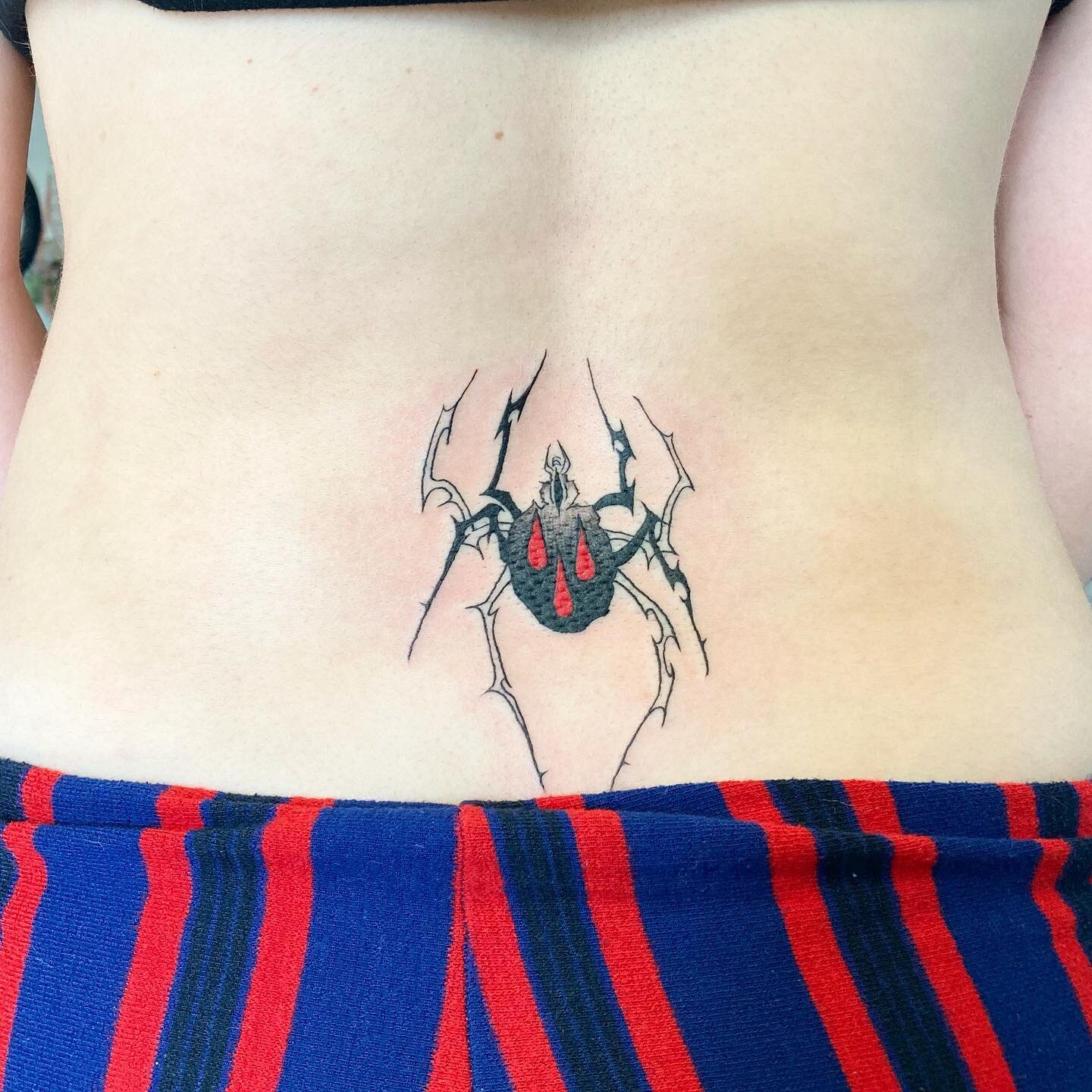 🕷️spider tramp stamp just in time 4 tha warmer weather 🕷️🕷️ i love this sm thank you for bringing me this idea 🕷️🕷️🕷️ BOOKS OPEN LINK IN BIO 2 BOOK