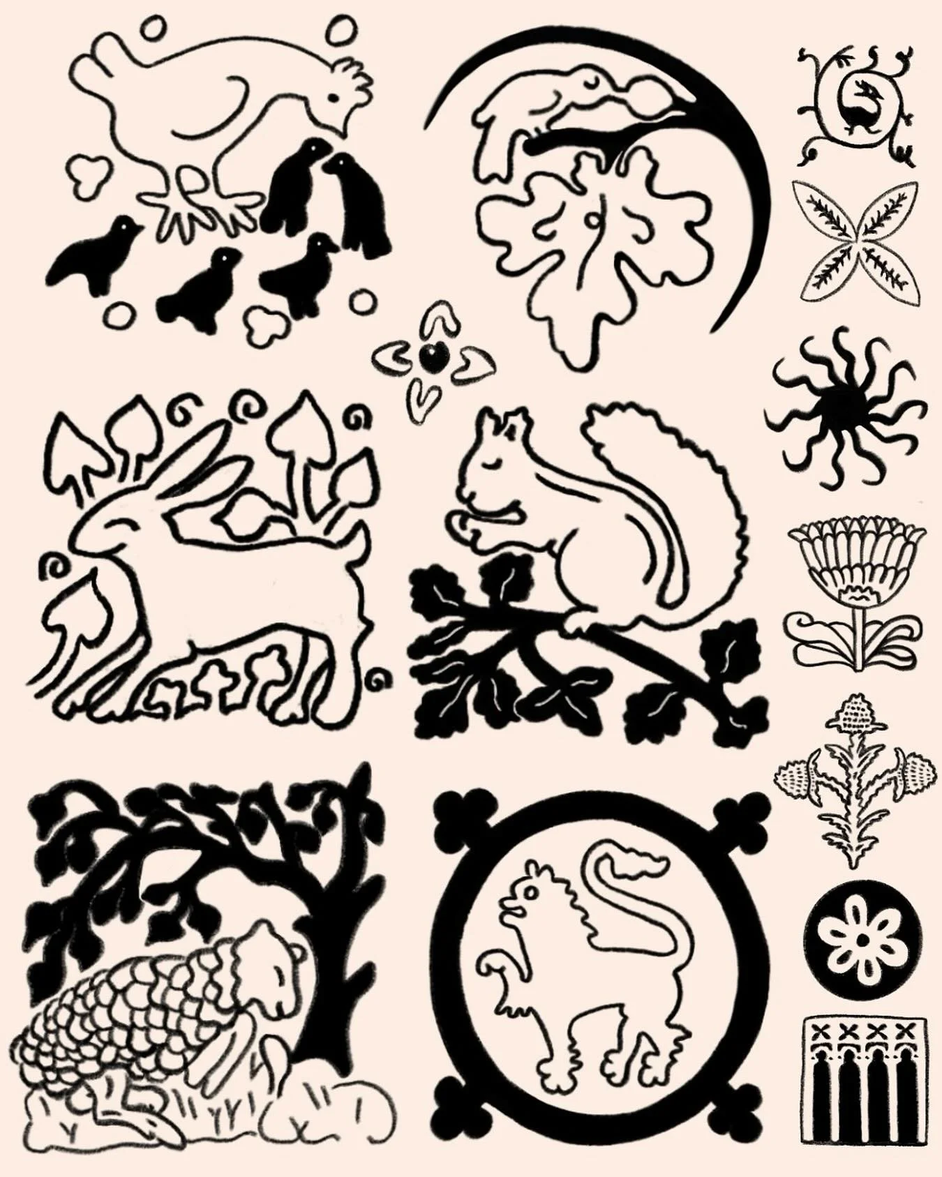 Some more medieval tile designs !