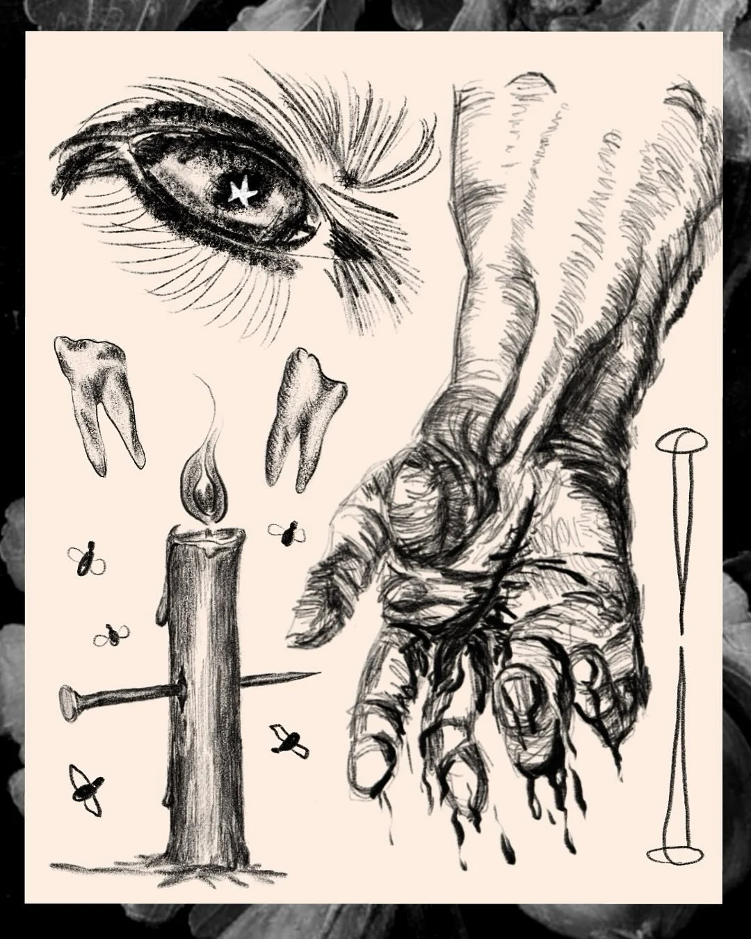 Some scribbly stuff. Some bones. Respect the salmon. Run in a circle until ur dizzy and then gimme a call.