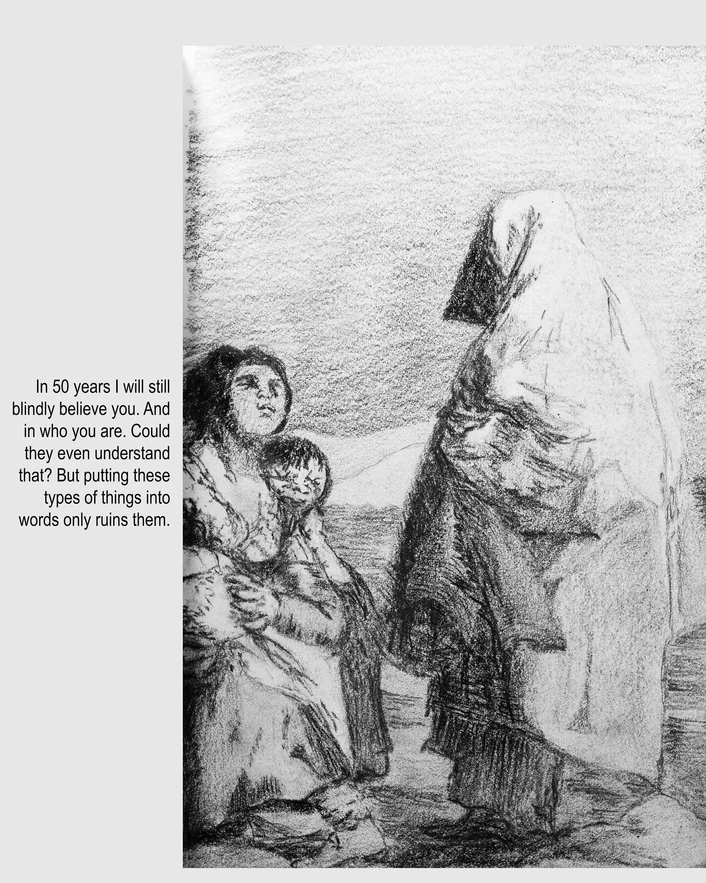 log in to hell app 2 post some art, then log back out. 

these are some of a larger series of pencil copies done by me, of Francisco Goya&rsquo;s engravings and etchings across multiple series. Anyway then I wrote some short words alongside each. Enj