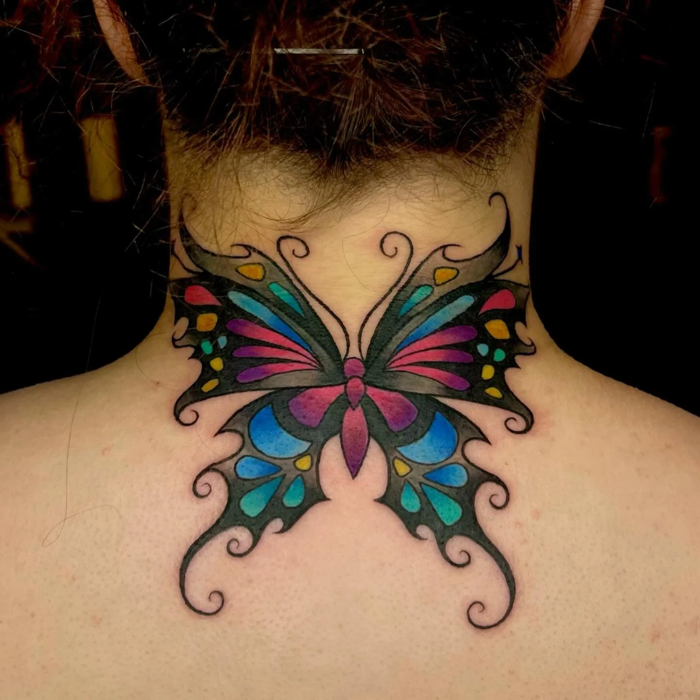 pretty butterfly for A 🦋 thanks so much for sitting so tough 💪 🩷
&mdash;
🖤 ink.bunni.tattoo@gmail.com
⚔️ done at @svatura 
⛓️ Made with:
@stencilstuff @spirittattooproducts @fkirons @thesolidink @worldfamousink @pantheraink @fytsupplies @fytsuppl