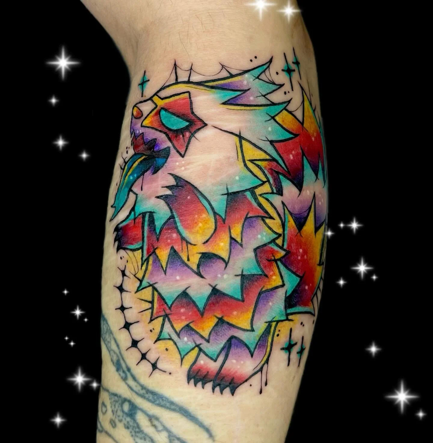 shiny galarian zigzagoon for B!! thanks for giving this little cutie a home ❣️
&mdash;
🖤 ink.bunni.tattoo@gmail.com
⚔️ done at @svatura 
⛓️ Made with:
@stencilstuff @spirittattooproducts @fkirons @thesolidink @worldfamousink @pantheraink @fytsupplie