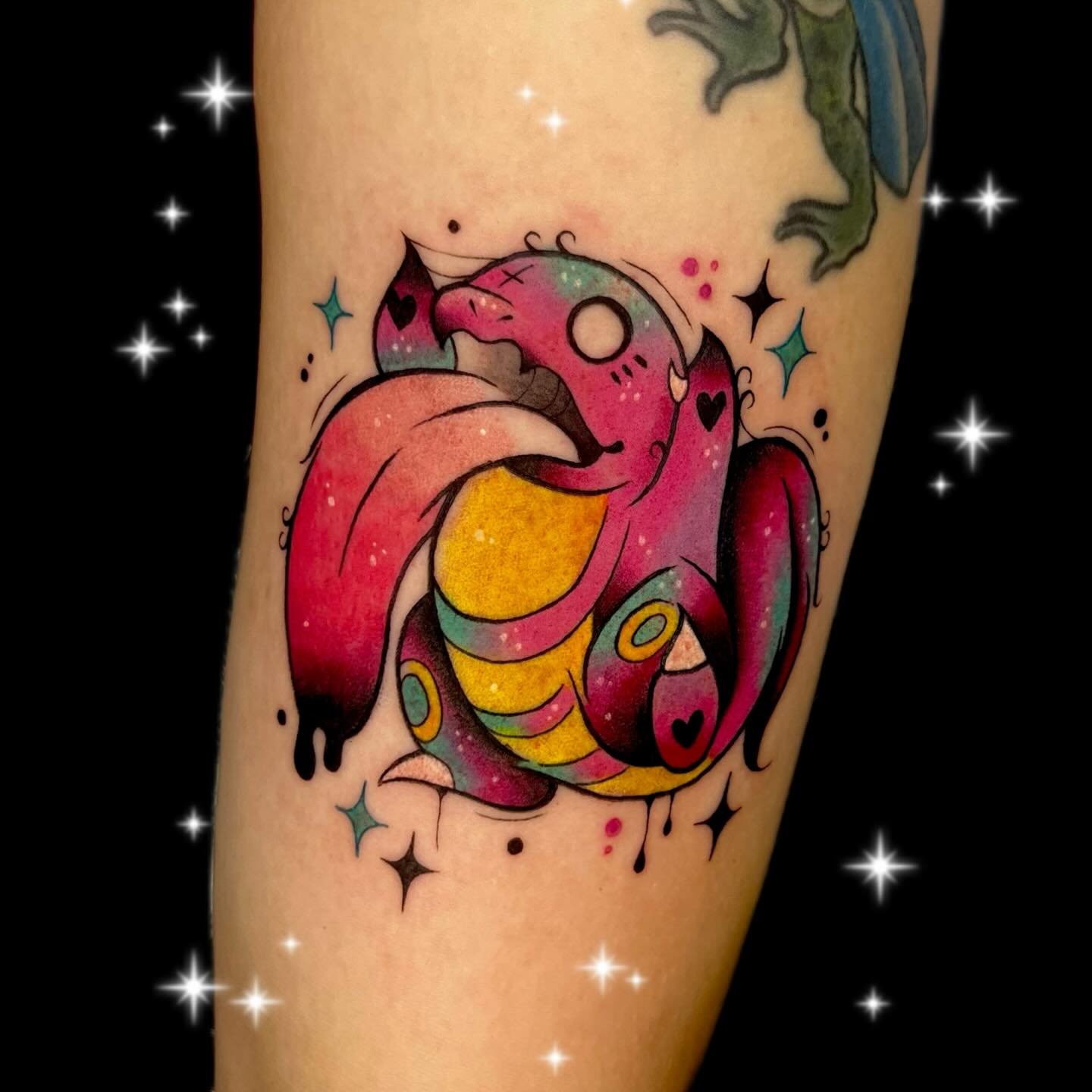 Lickitung for P :) love this guy, he&rsquo;s so cute 😭🩷
&mdash;
🖤 ink.bunni.tattoo@gmail.com
⚔️ done at @svatura 
⛓️ Made with:
@stencilstuff @spirittattooproducts @fkirons @thesolidink @worldfamousink @pantheraink @fytsupplies @fytsuppliesusa_ @f