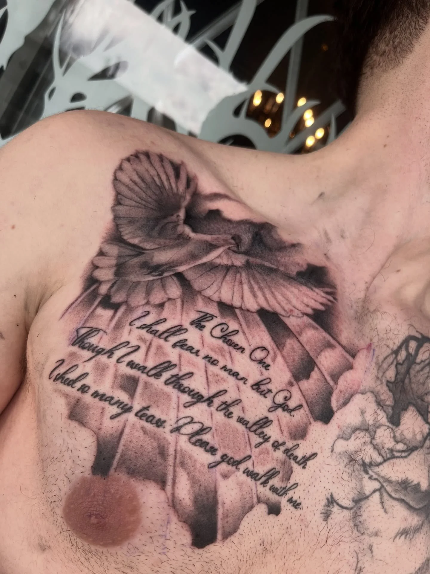 Some classic dove and scripture! Thanks again man, always a pleasure 

#tattoo #vancouvertattoo #vancouvertattooartist #classictattoo #scripttattoo