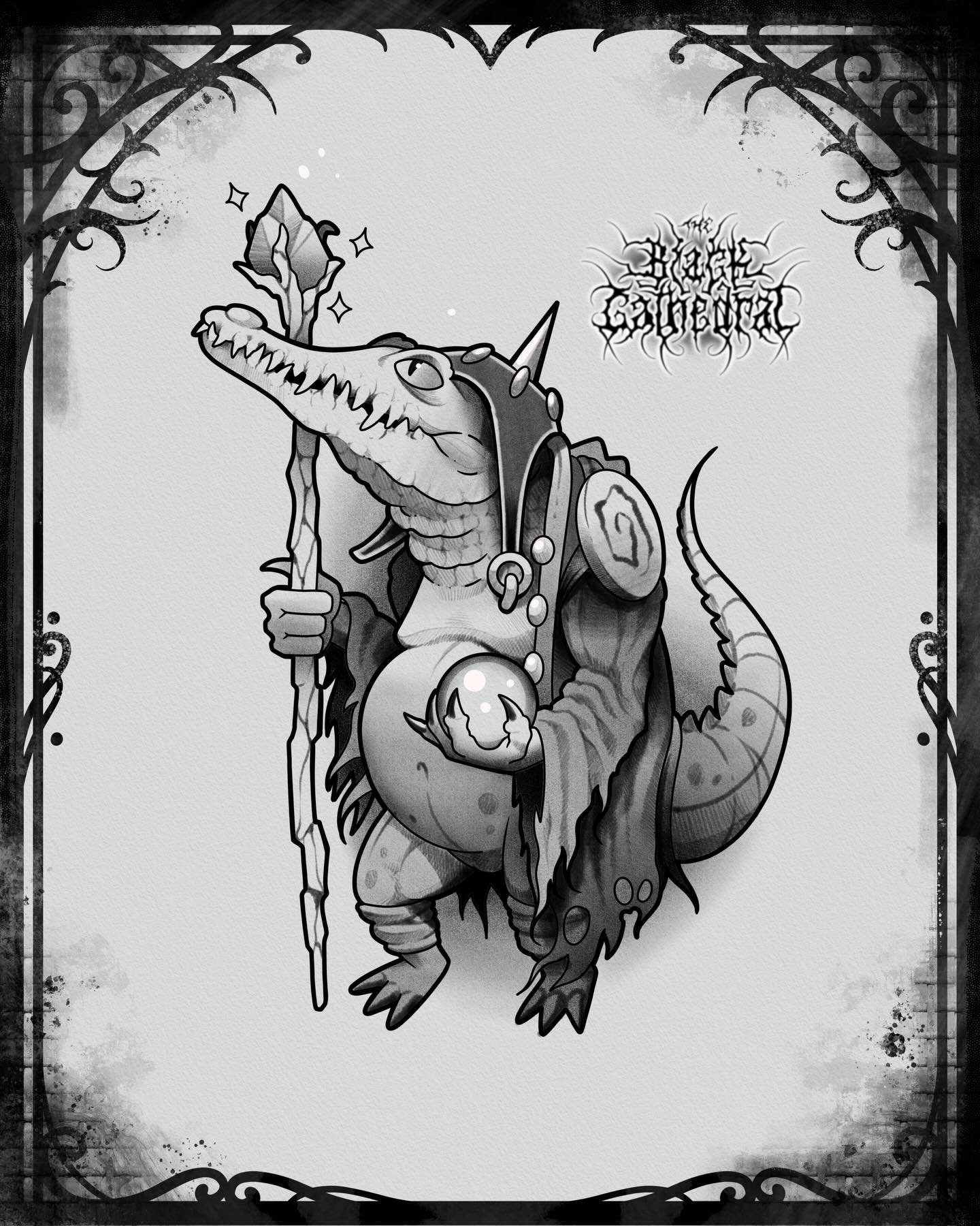 Croc wizard what up, dm or email to grab this bad boy , gotta be at least 4-5 inches

#tattoo #vancouvertattooartist #vancouvertattoo #tattooartist #darkart