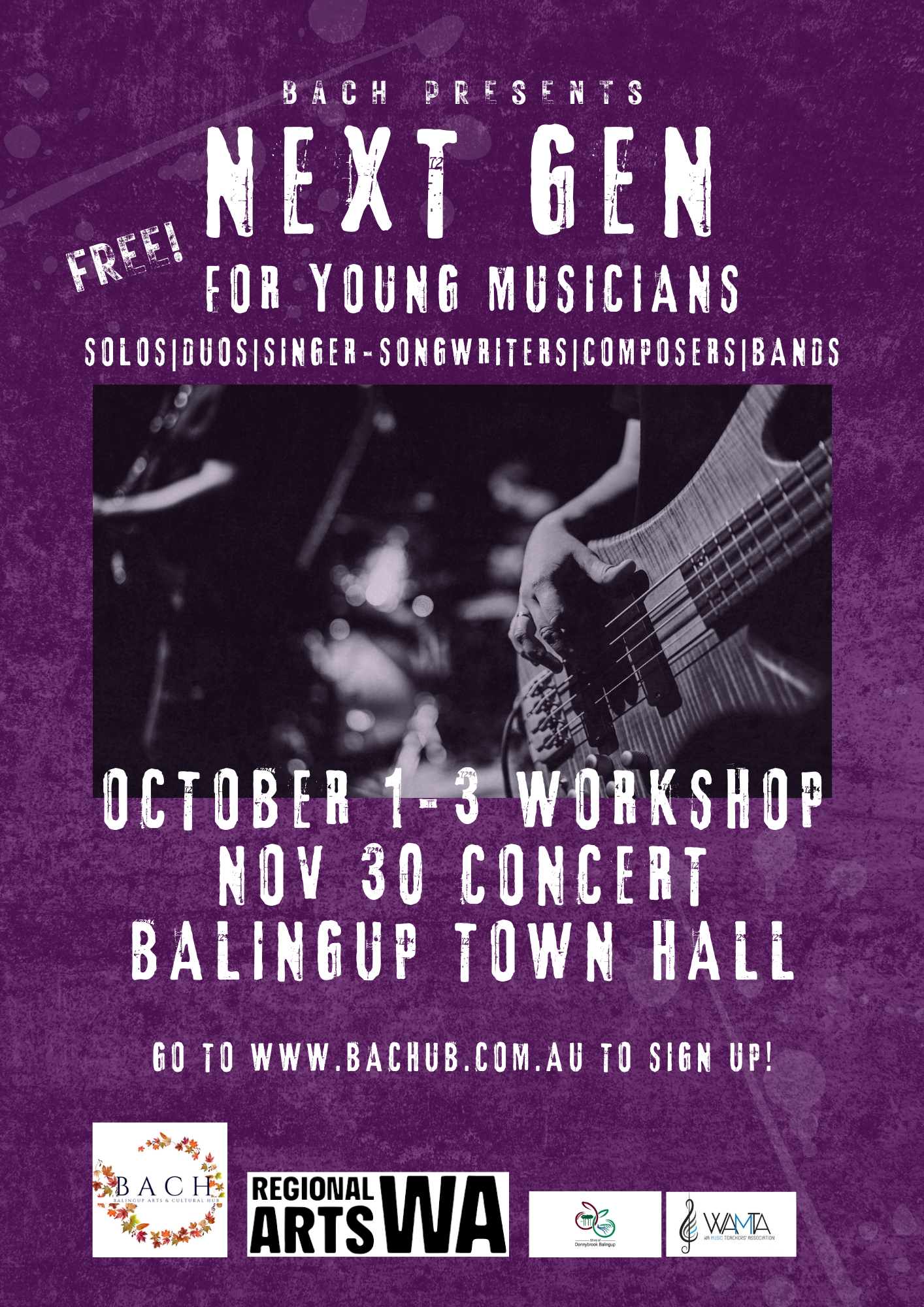 2025 BACH NEXT GEN MUSIC SPRING PROGRAM FOR YOUNG SINGER-SONGWRITERS