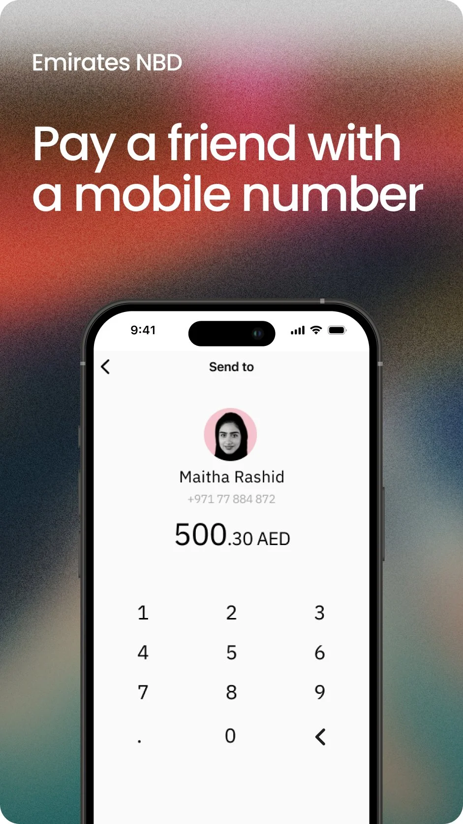 Pay a friend with a  mobile number