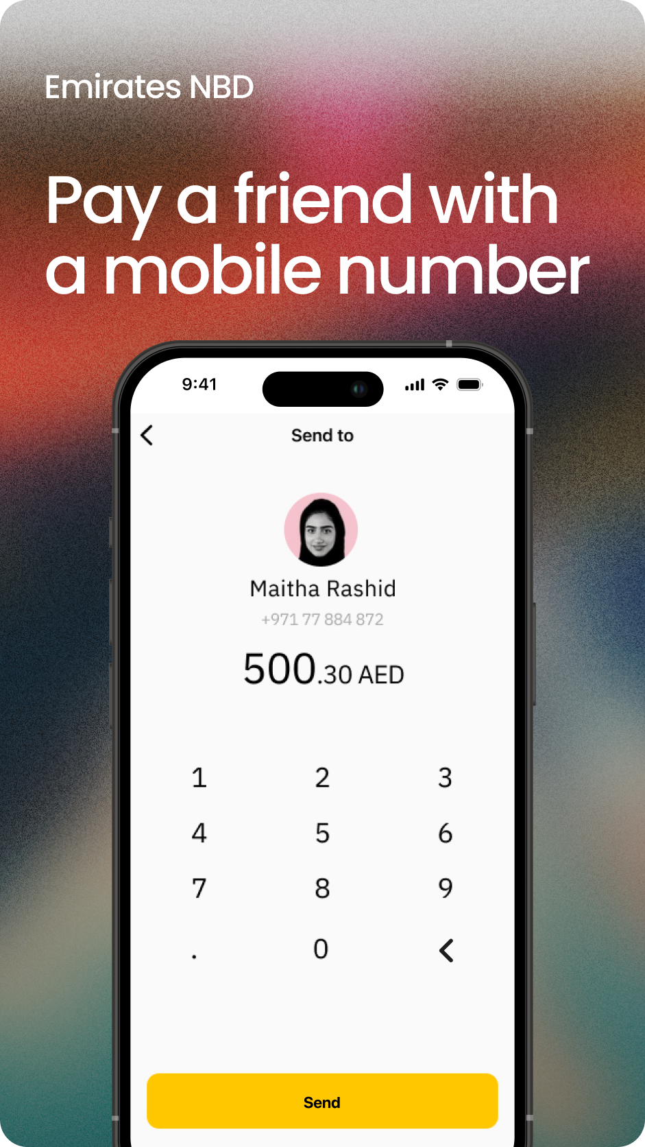 Pay a friend with a  mobile number