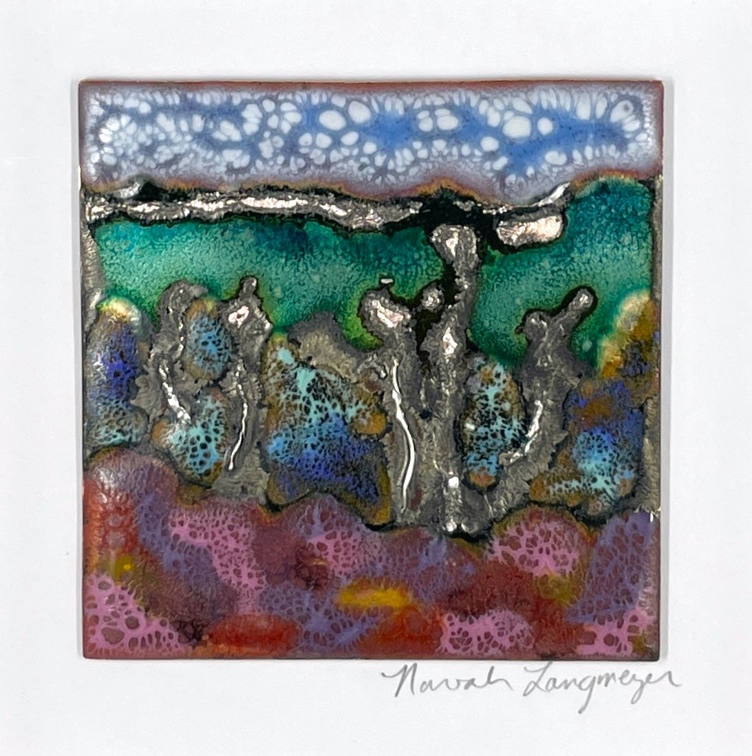 Seascape 2 2024: enamel, copper, silver
