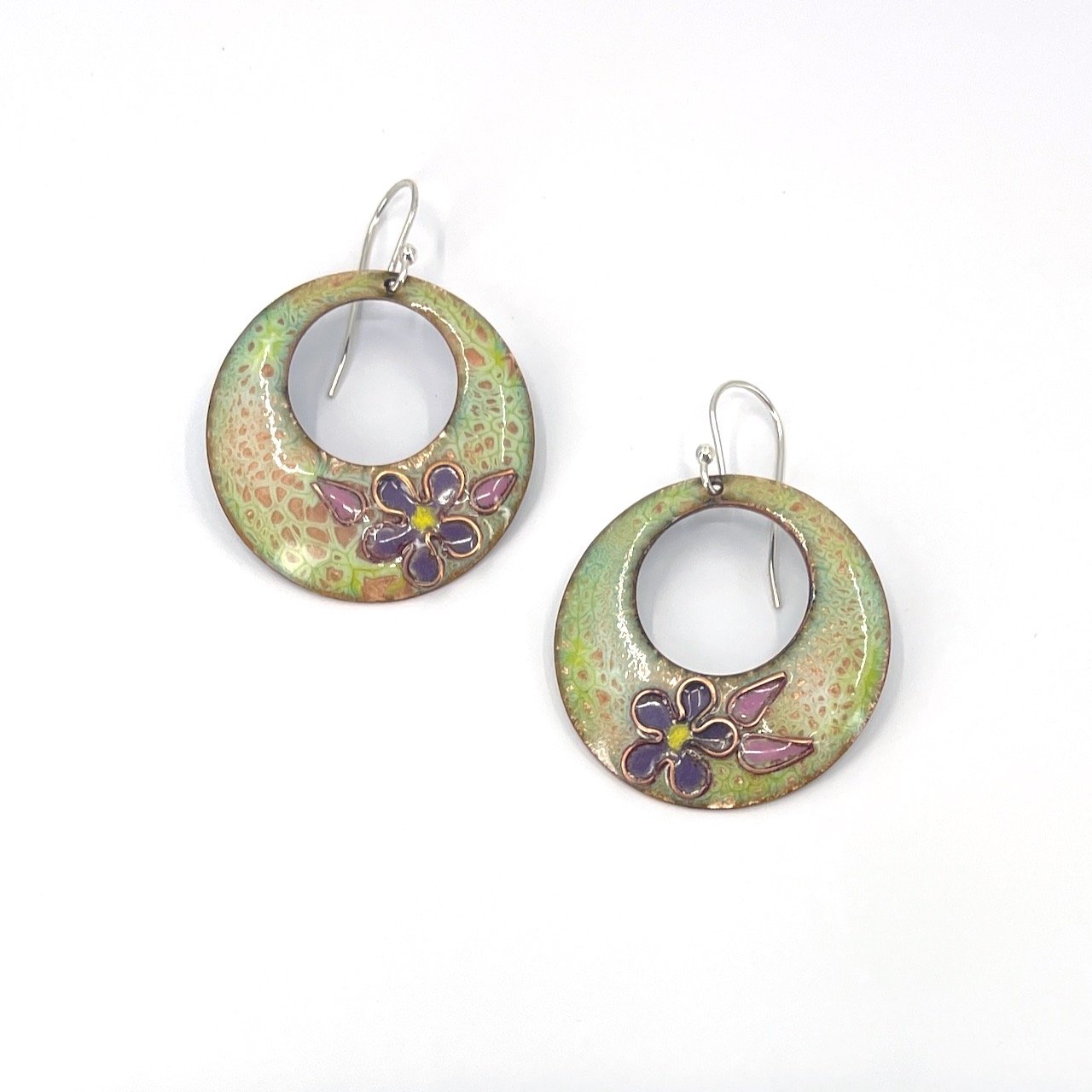 Flower Hoop Earrings